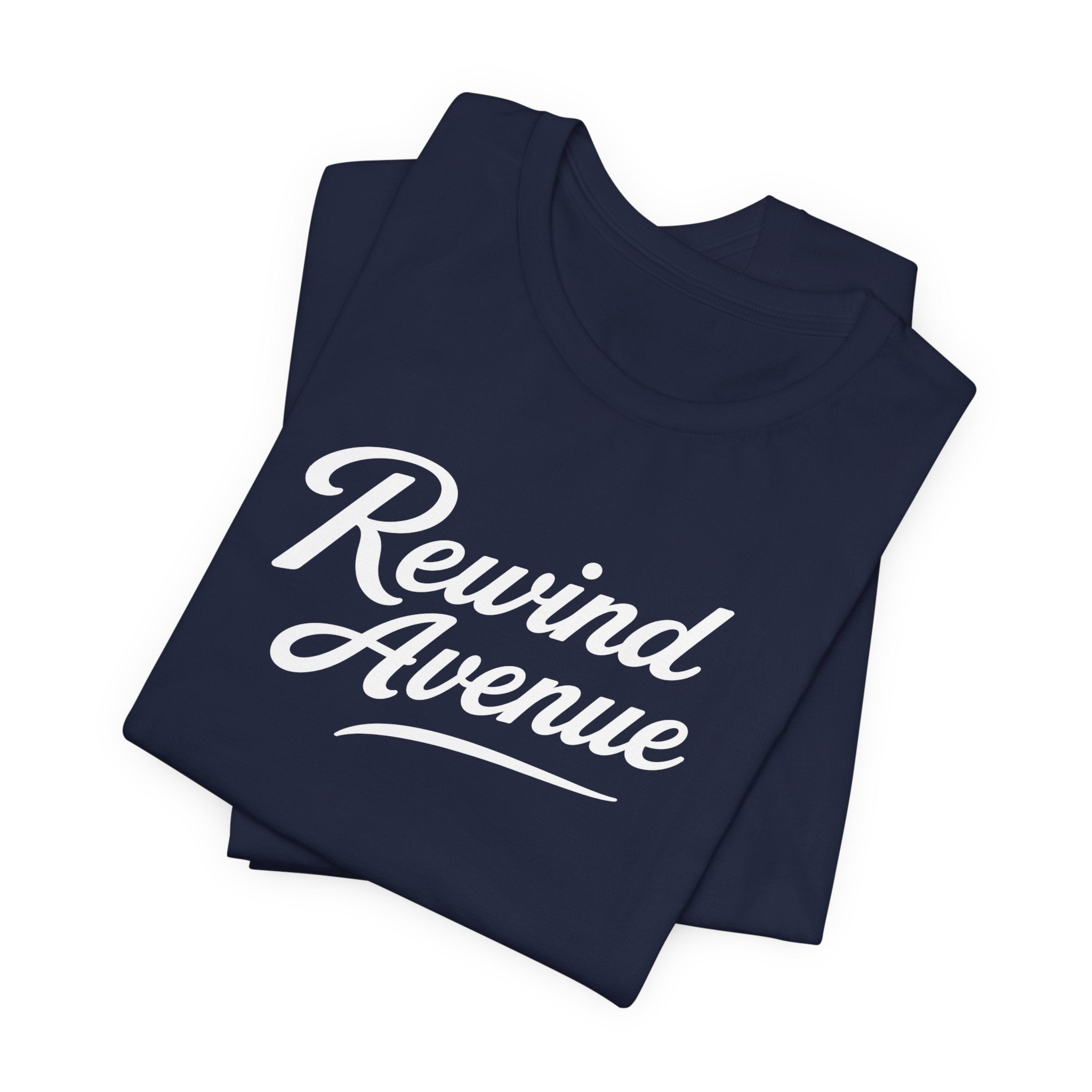 Rewind Avenue Vintage Script T-Shirt | Unisex Graphic Tee