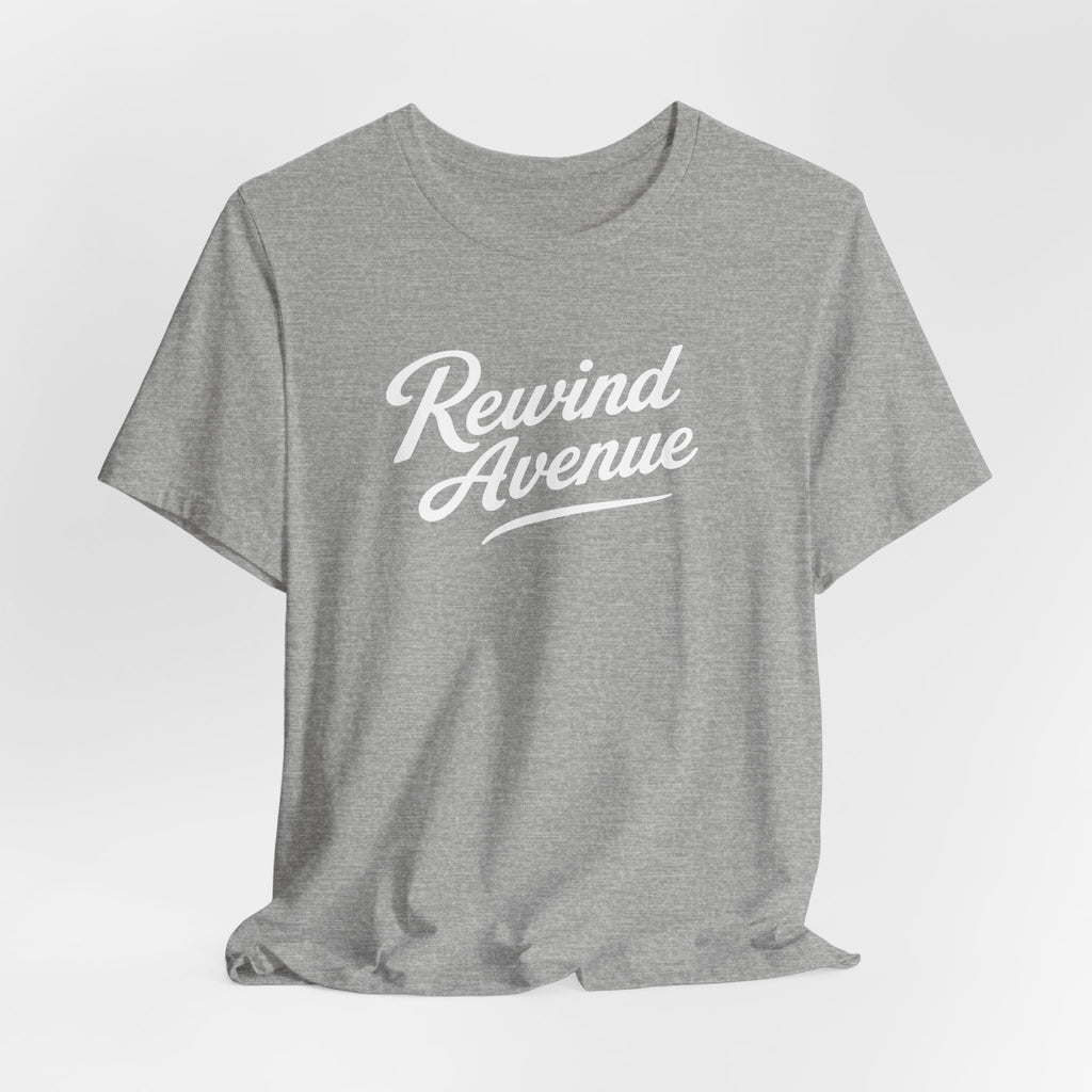 Rewind Avenue Vintage Script T-Shirt | Unisex Graphic Tee