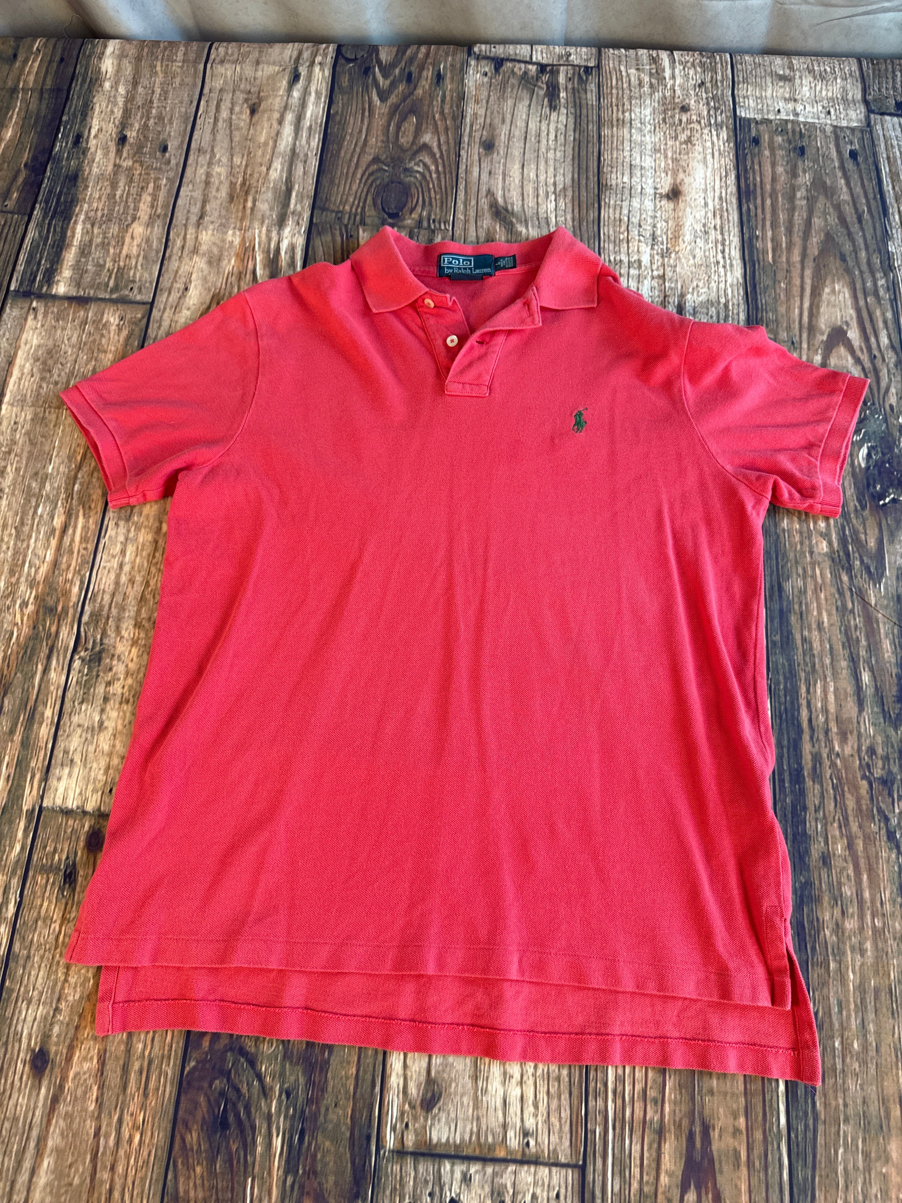 Polo Ralph Lauren Custom Fit Polo Shirt – Size Large – Coral Red