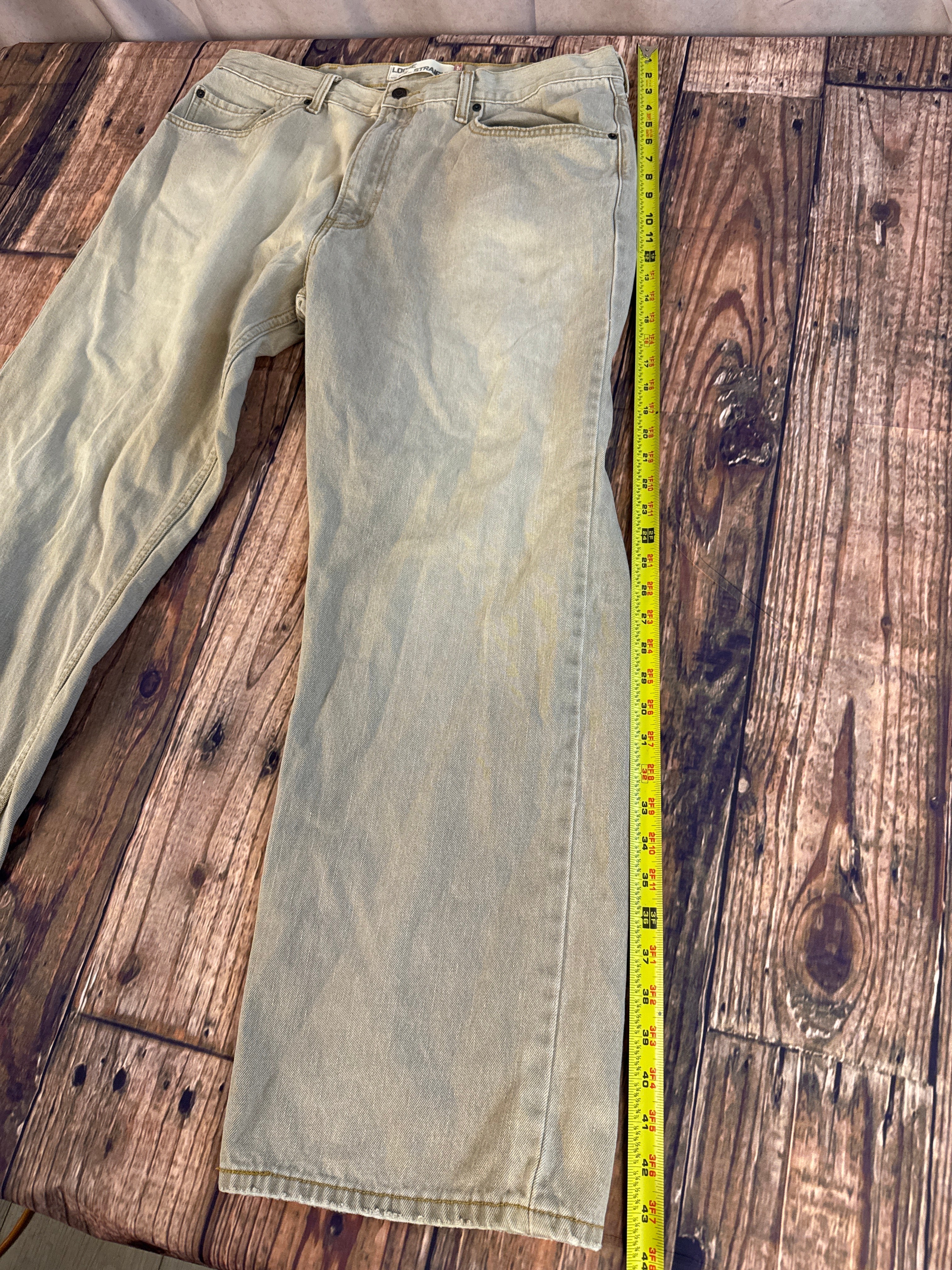 Levi’s 569 Loose Straight Khaki Denim Jeans – Vintage Wash – W38 L32