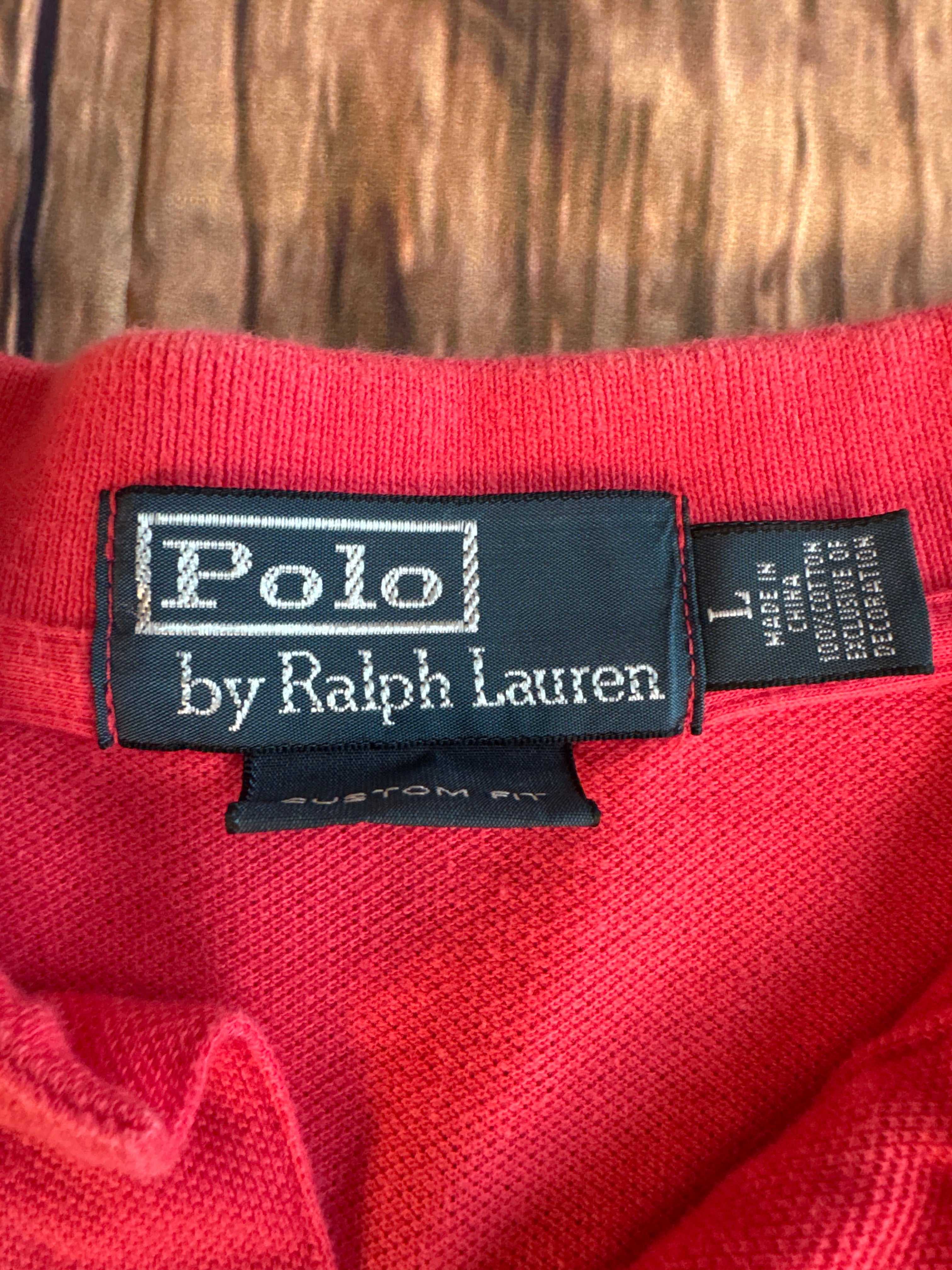 Polo Ralph Lauren Custom Fit Polo Shirt – Size Large – Coral Red