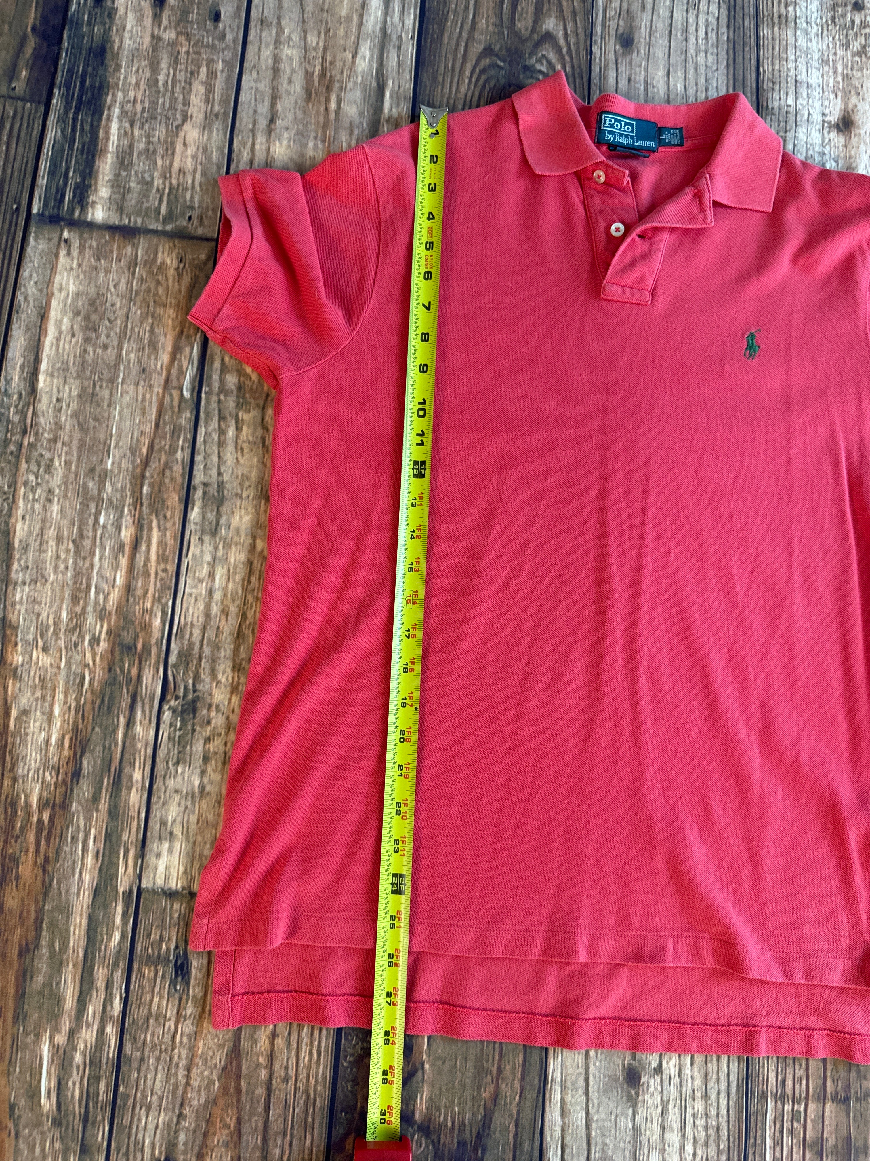 Polo Ralph Lauren Custom Fit Polo Shirt – Size Large – Coral Red
