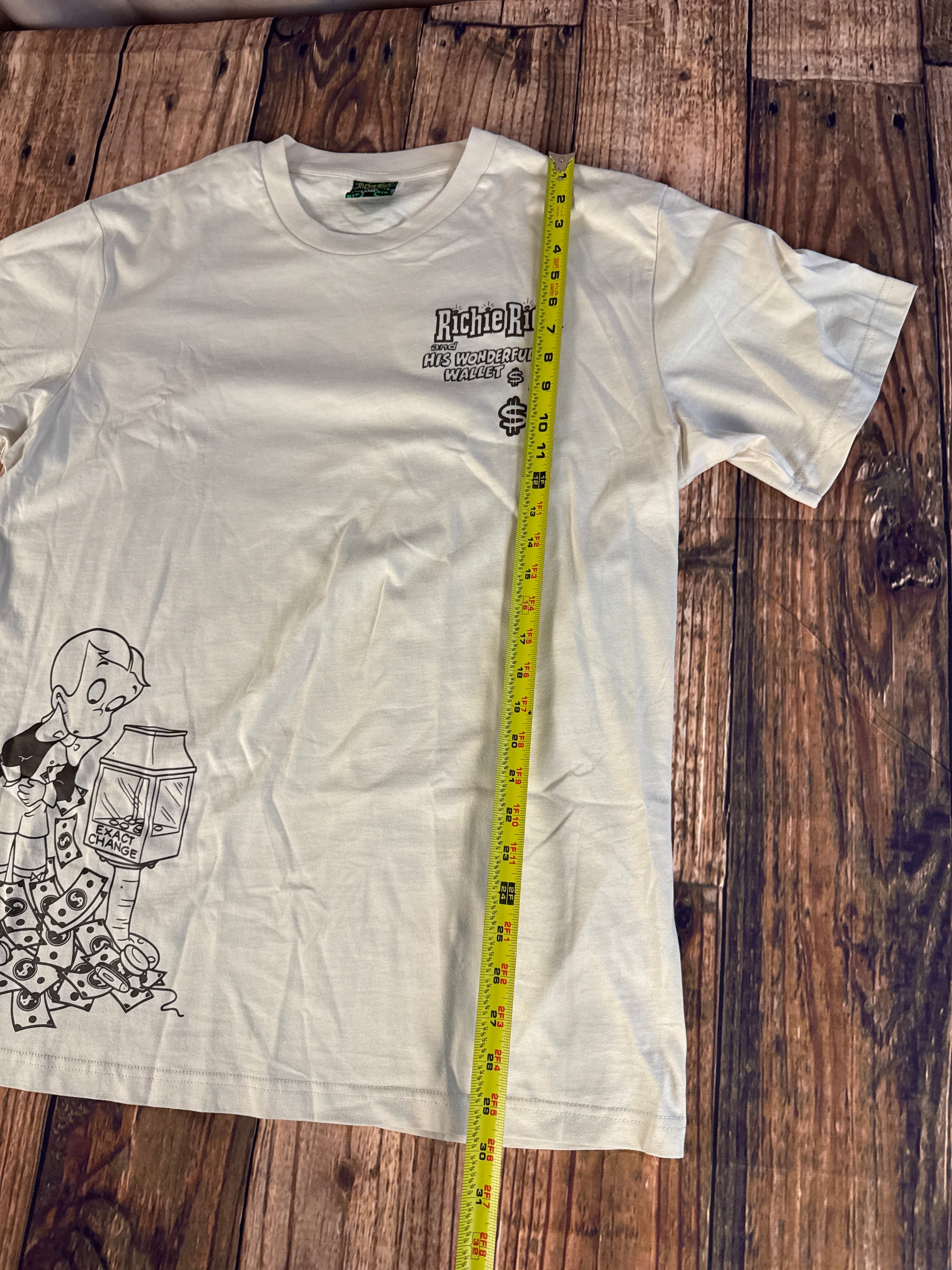 Richie Rich x Shoe Palace Graphic Tee Adult Large Cream Cartoon Streetwear Shirt