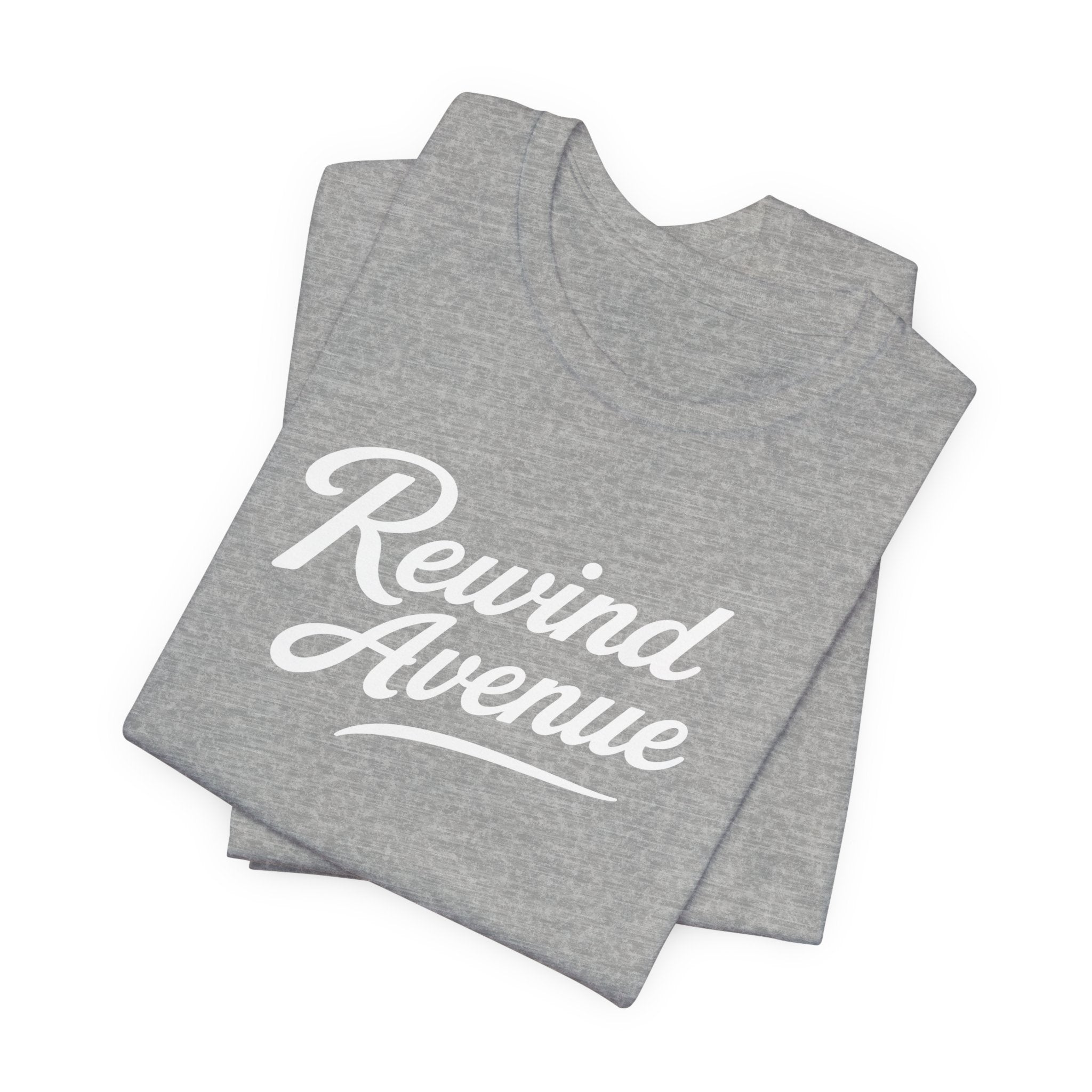Rewind Avenue Vintage Script T-Shirt | Unisex Graphic Tee