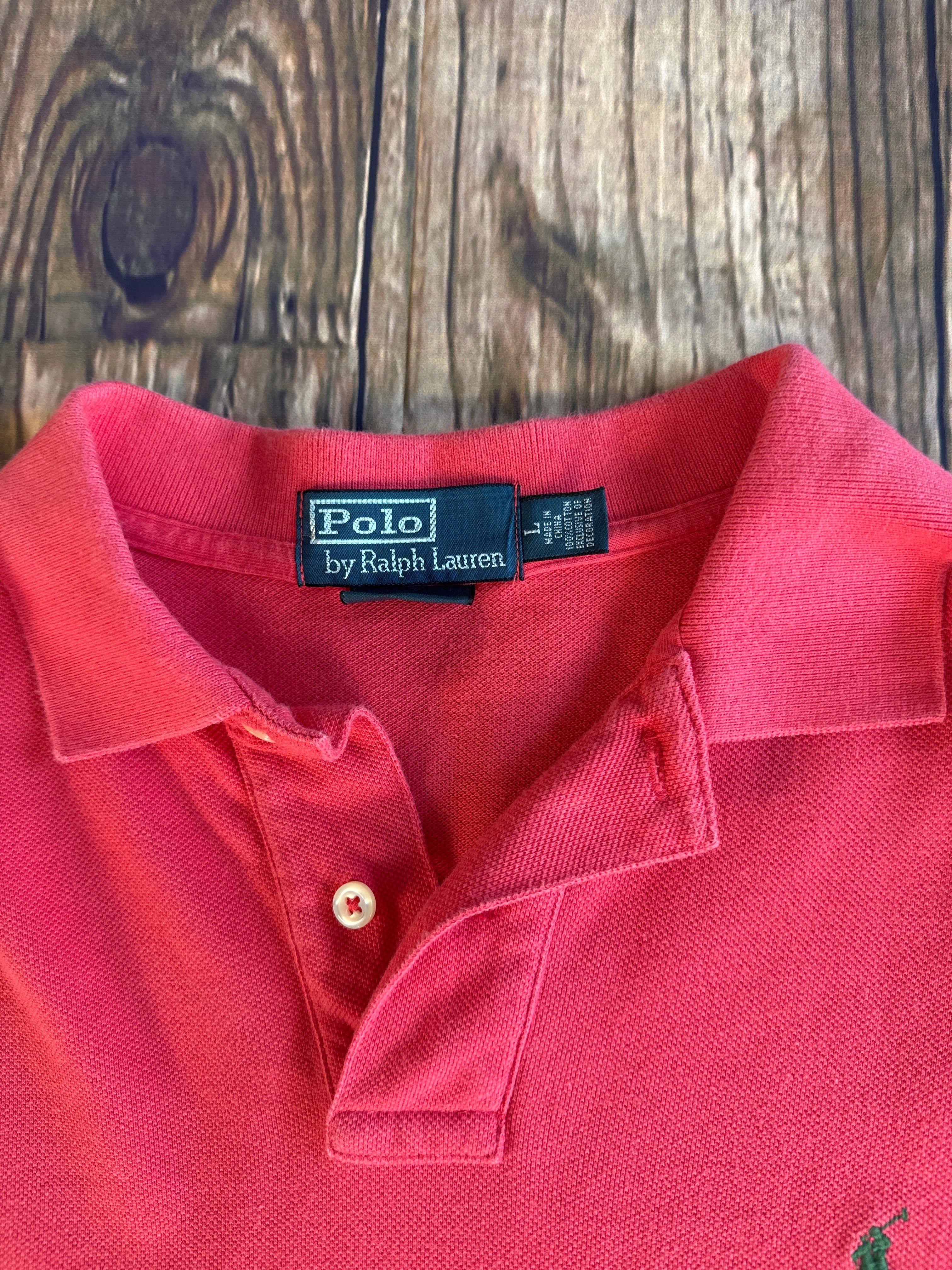 Polo Ralph Lauren Custom Fit Polo Shirt – Size Large – Coral Red