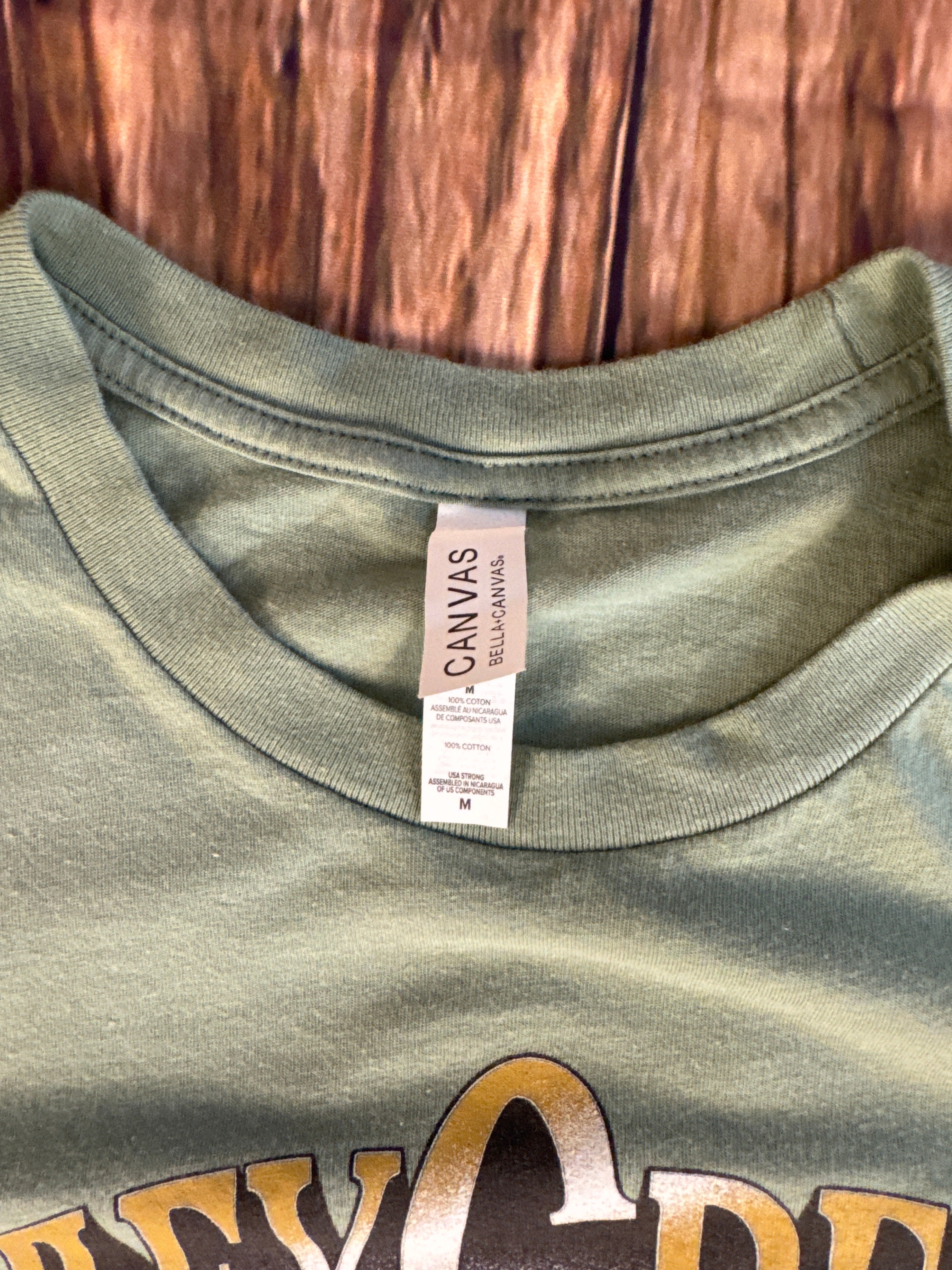 Riley Green Graphic T-Shirt Sage Green Country Music Tee Medium