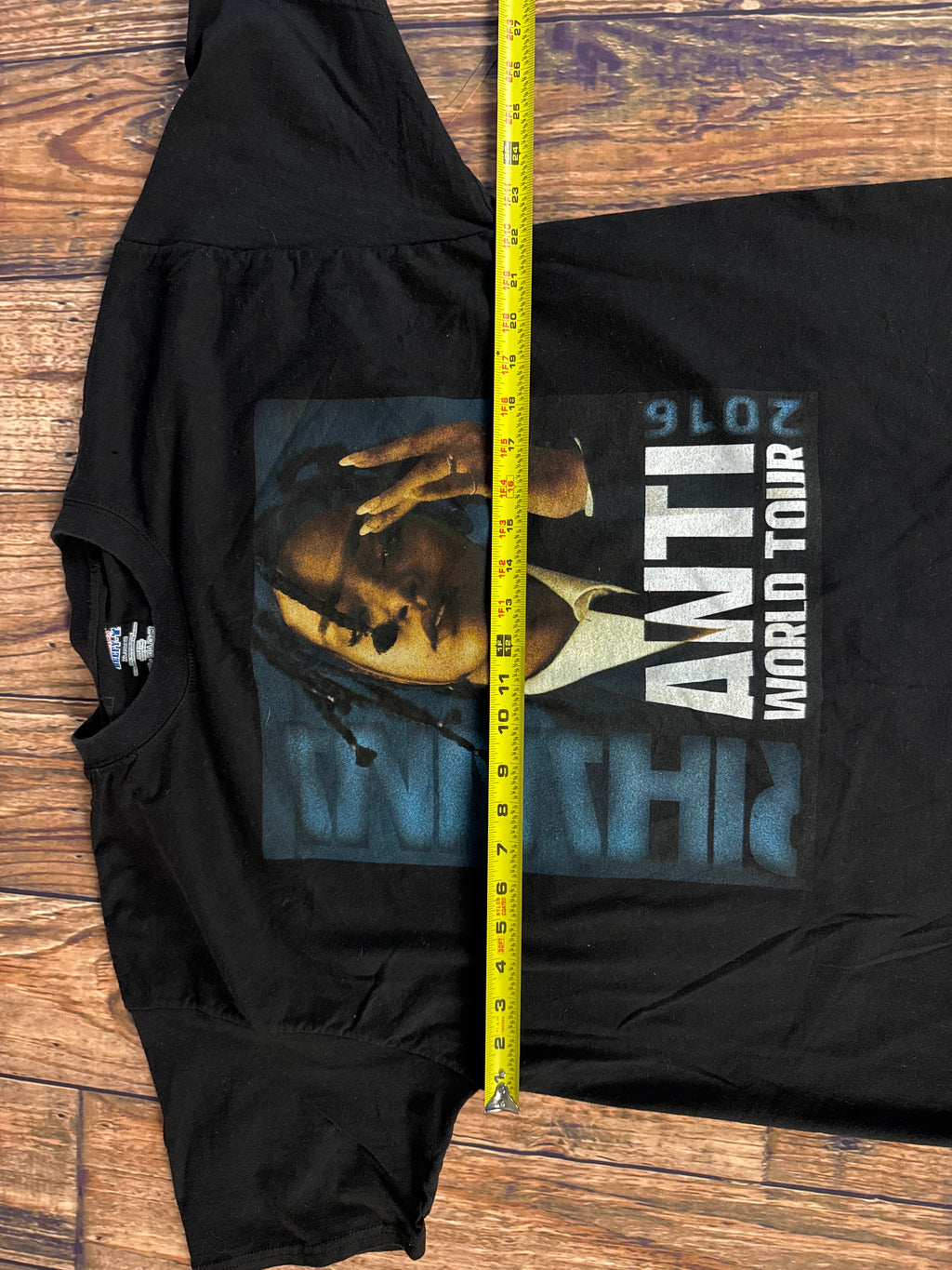 Rihanna ANTI World Tour 2016 Graphic Concert T-Shirt XL Black Travis Scott Tee