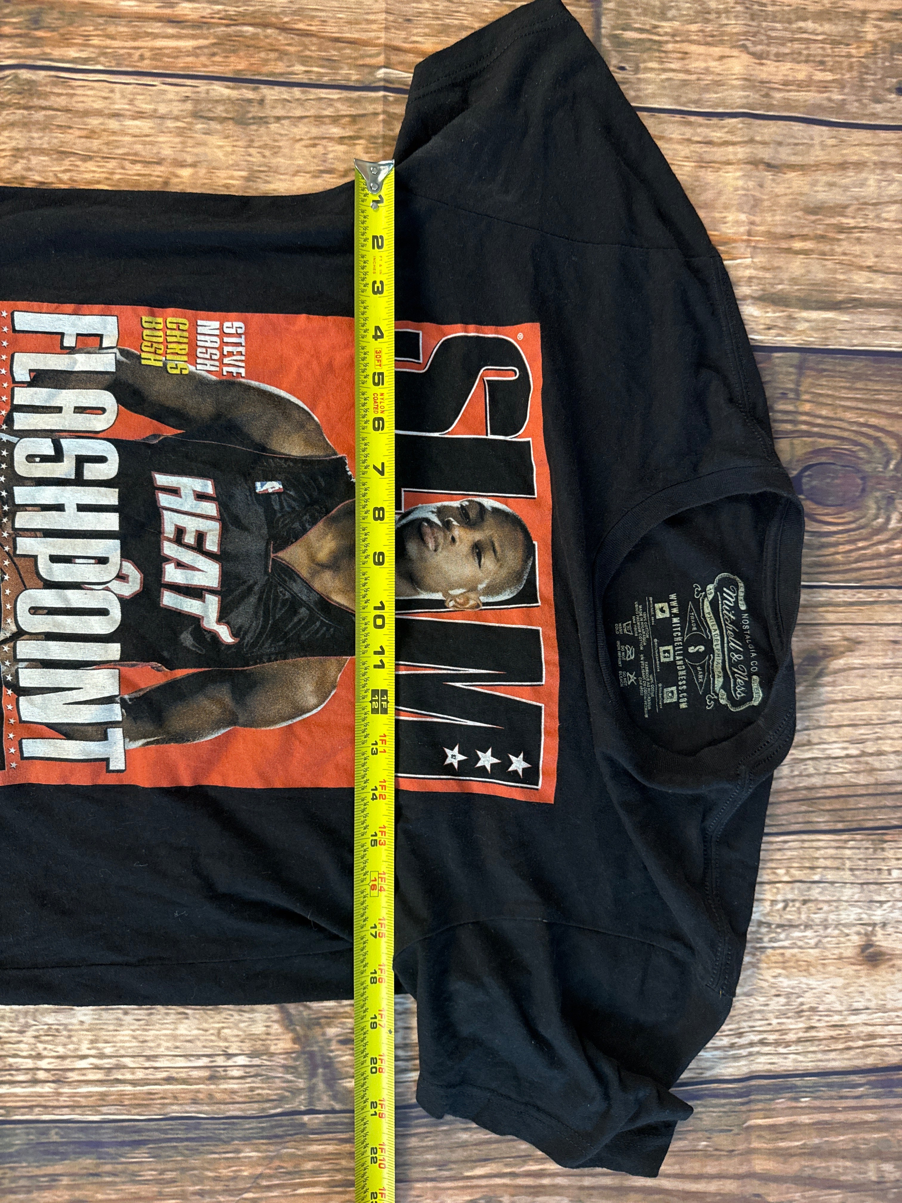 Mitchell & Ness x SLAM Dwyane Wade Miami Heat Flashpoint Graphic Tee Size Small
