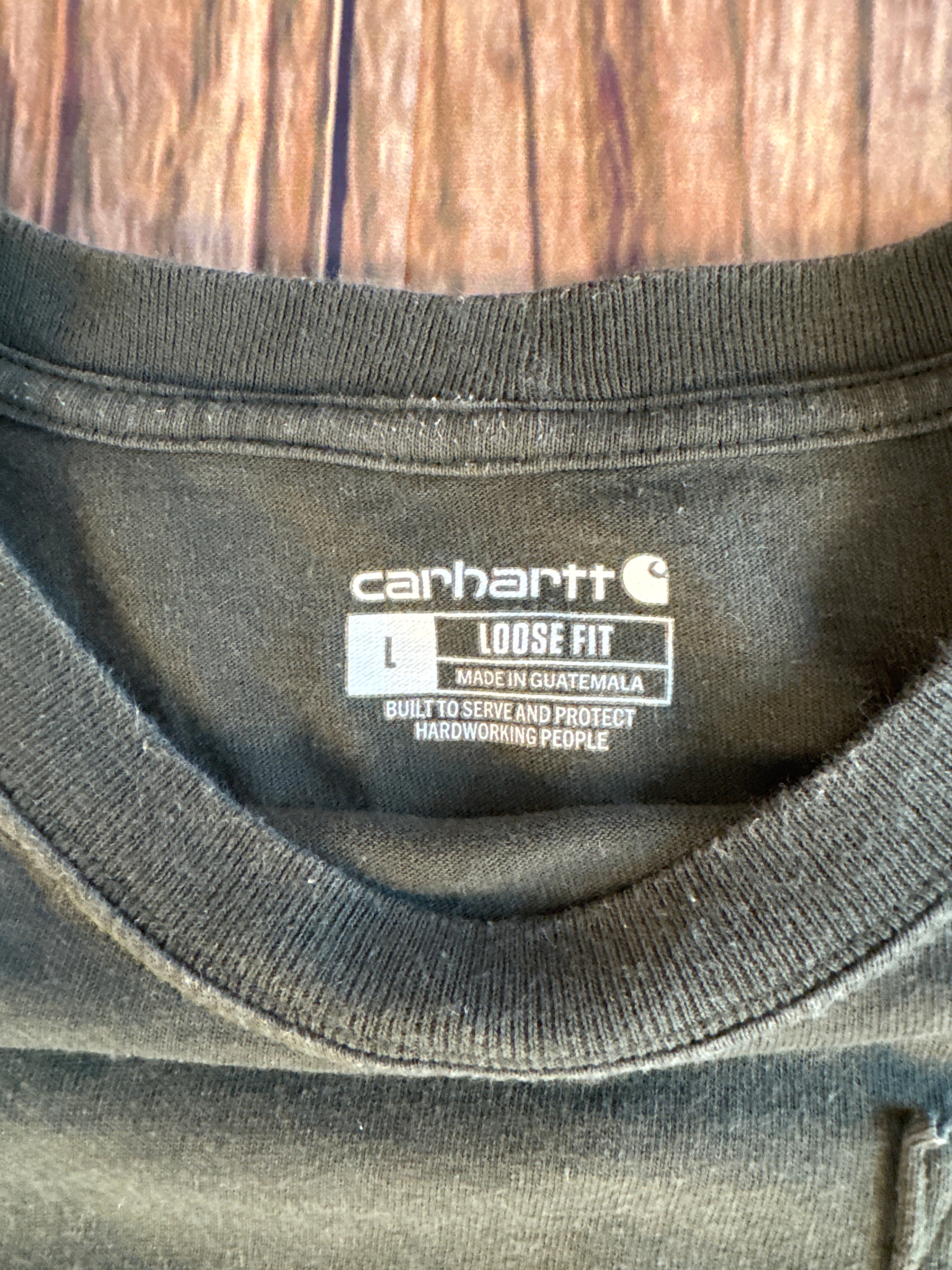 Carhartt Black Pocket T-Shirt Loose Fit Men’s Large