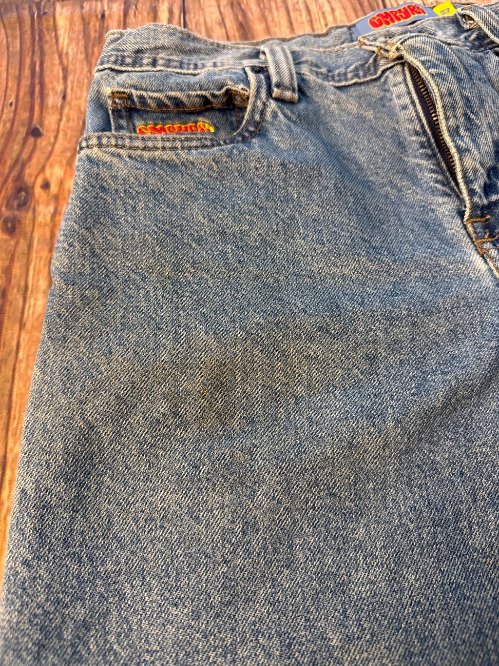 Empyre Embroidered Logo Denim Shorts