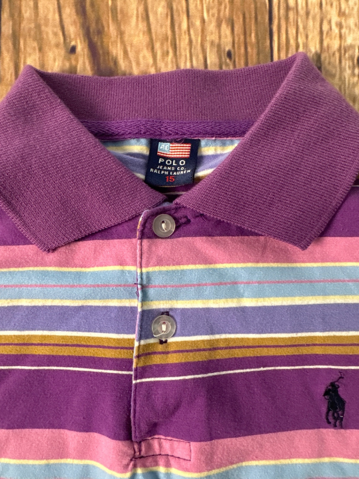 Polo Jeans Co. Ralph Lauren Striped Long Sleeve Polo Shirt