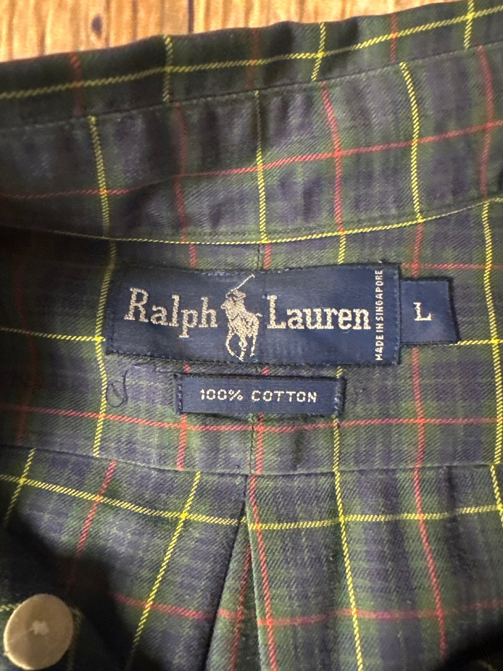 Ralph Lauren Plaid Button Down Long Sleeve Shirt