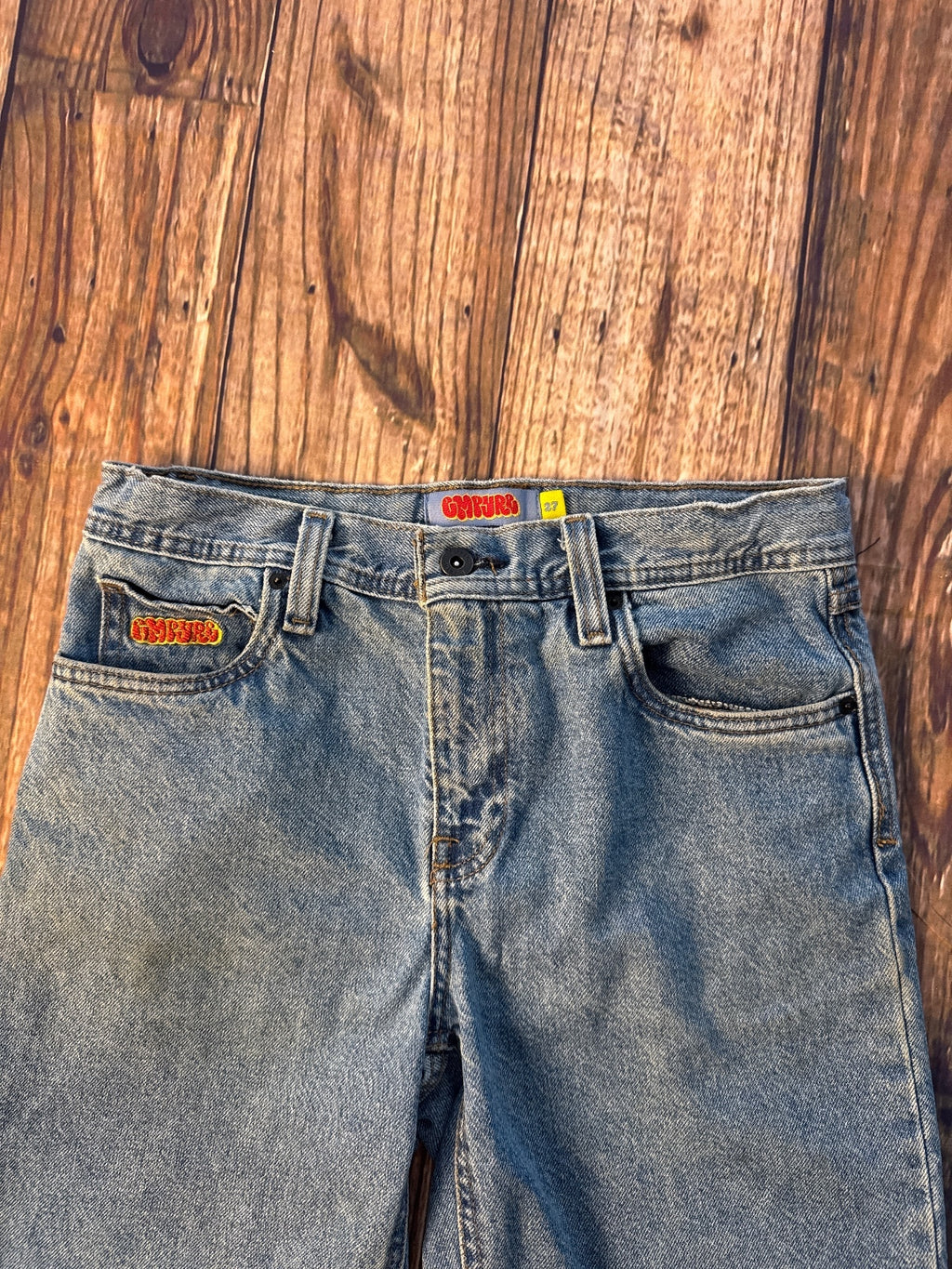 Empyre Embroidered Logo Denim Shorts