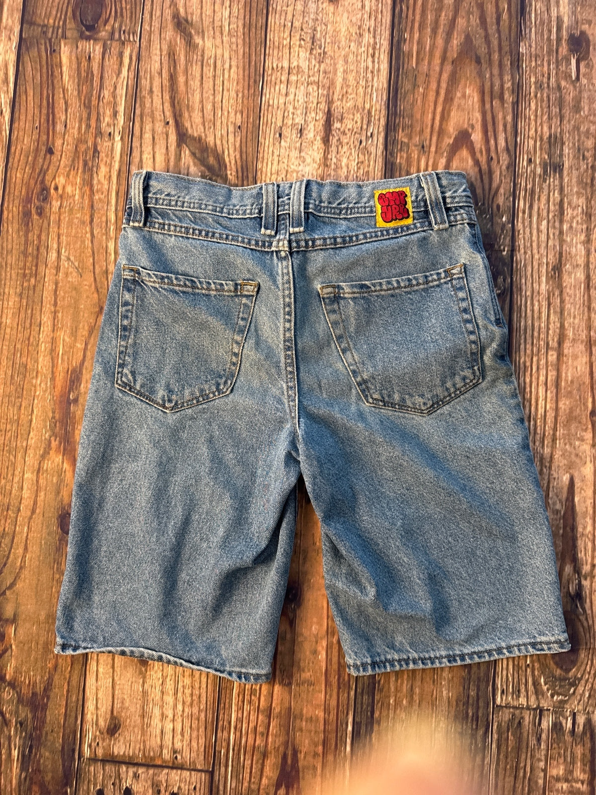 Empyre Embroidered Logo Denim Shorts