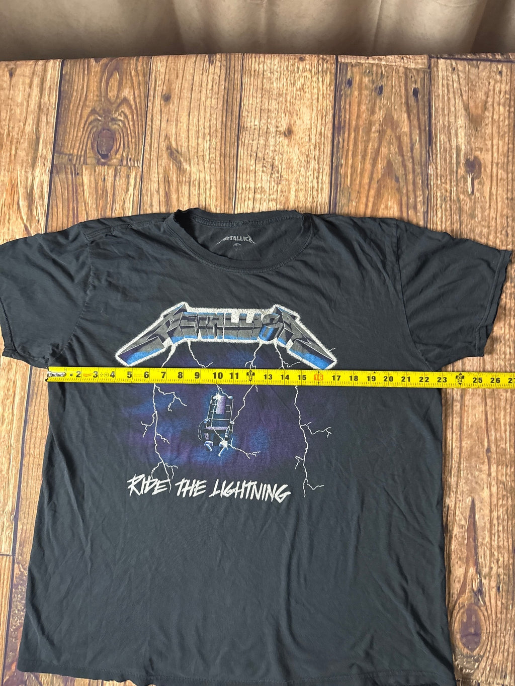 Metallica Ride the Lightning Graphic Band T-Shirt Black Official Licensed