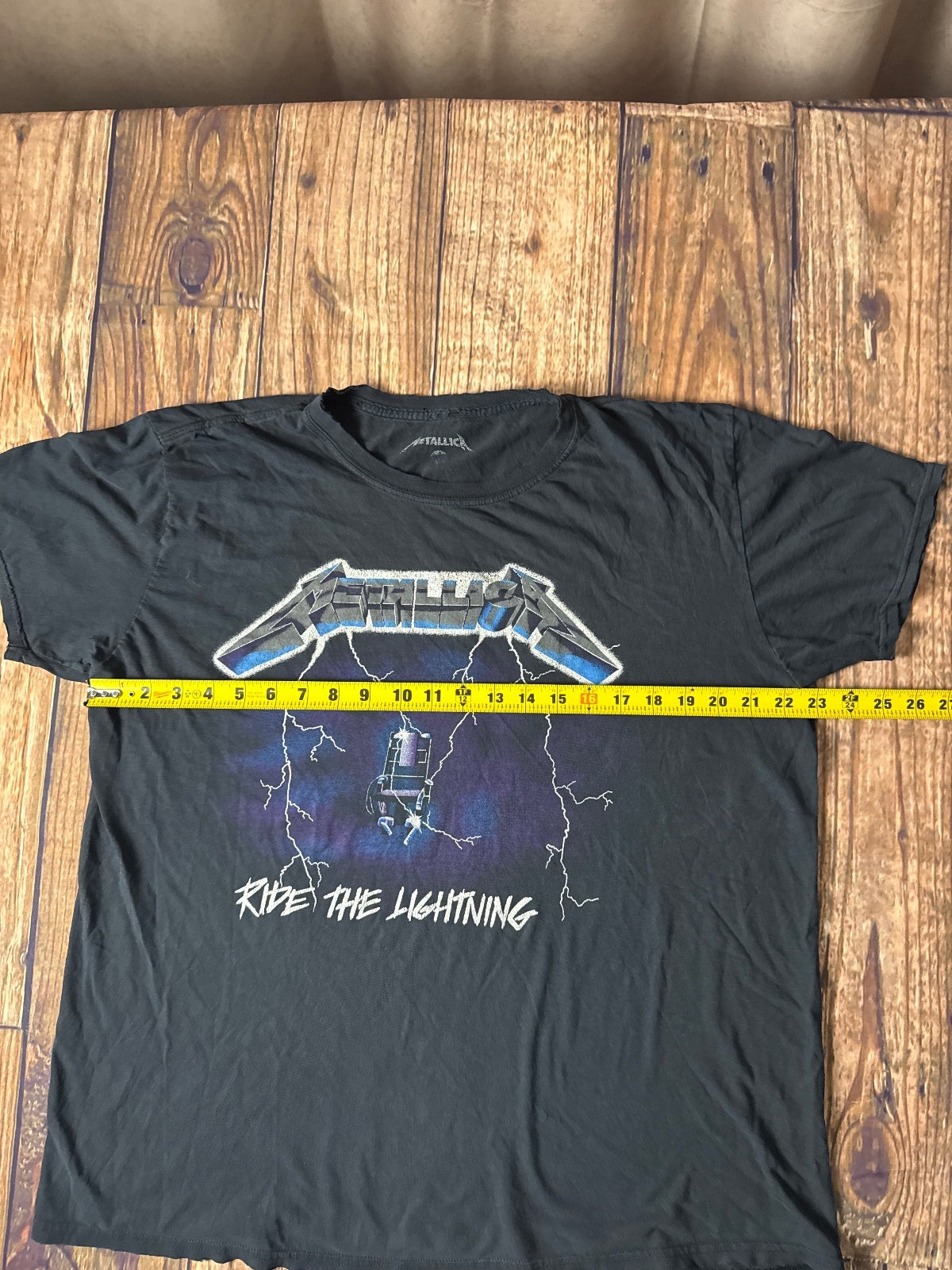 Metallica Ride the Lightning Graphic Band T-Shirt Black Official Licensed