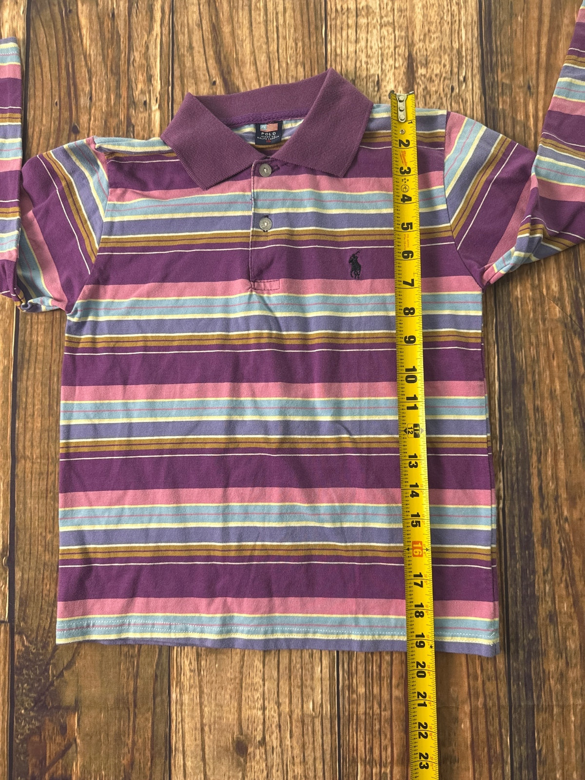 Polo Jeans Co. Ralph Lauren Striped Long Sleeve Polo Shirt