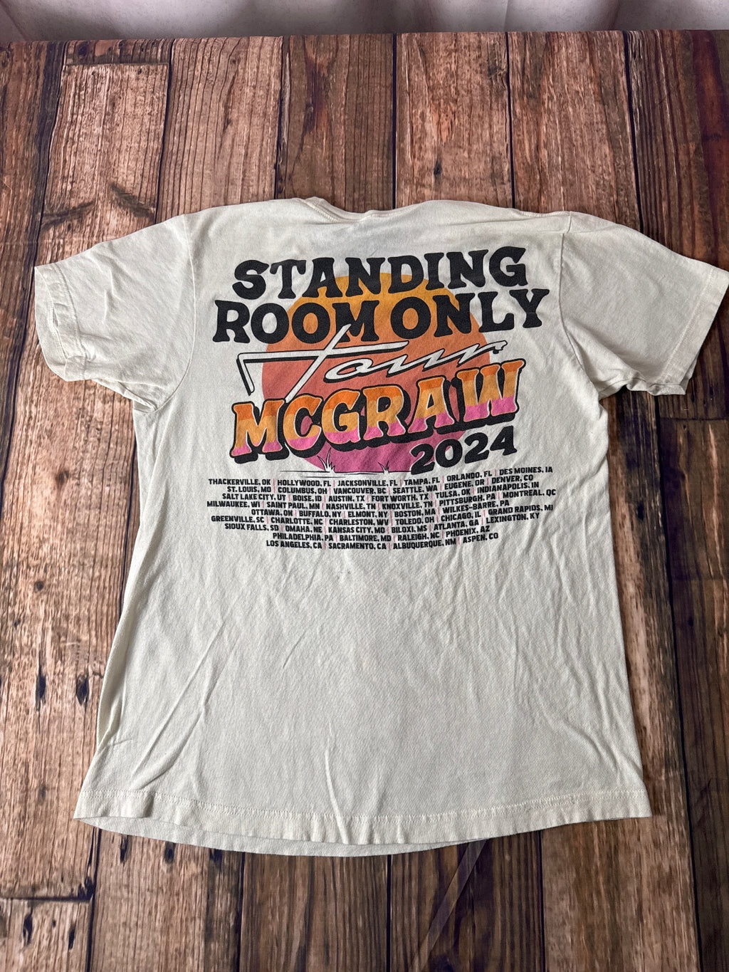 Tim McGraw Standing Room Only Tour 2024 Graphic Concert Tee