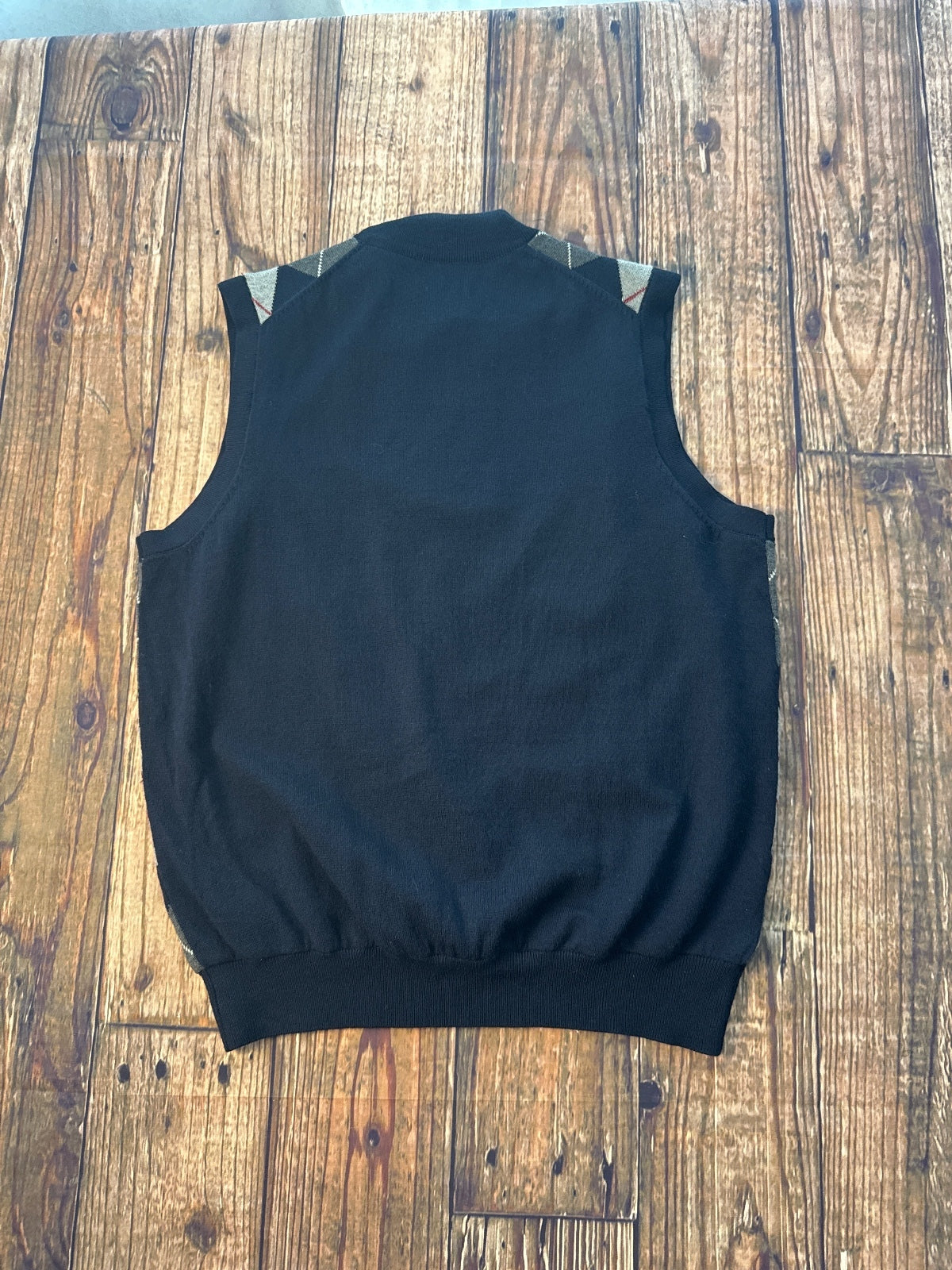 Fairway & Greene Italian Merino Argyle Quarter Zip Sweater Vest