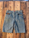 Empyre Embroidered Logo Denim Shorts