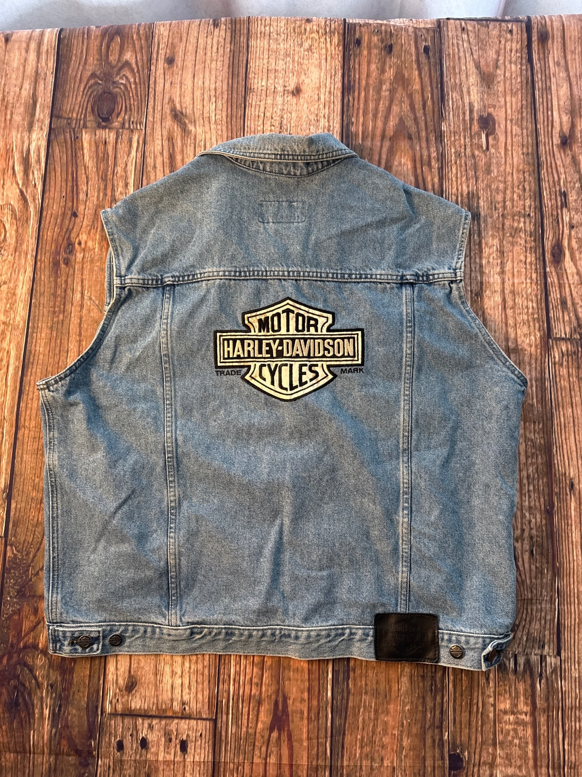 Harley-Davidson Denim Vest Large Back Logo