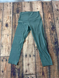 Lululemon Green High Rise Cropped Leggings No Size Tag Measured