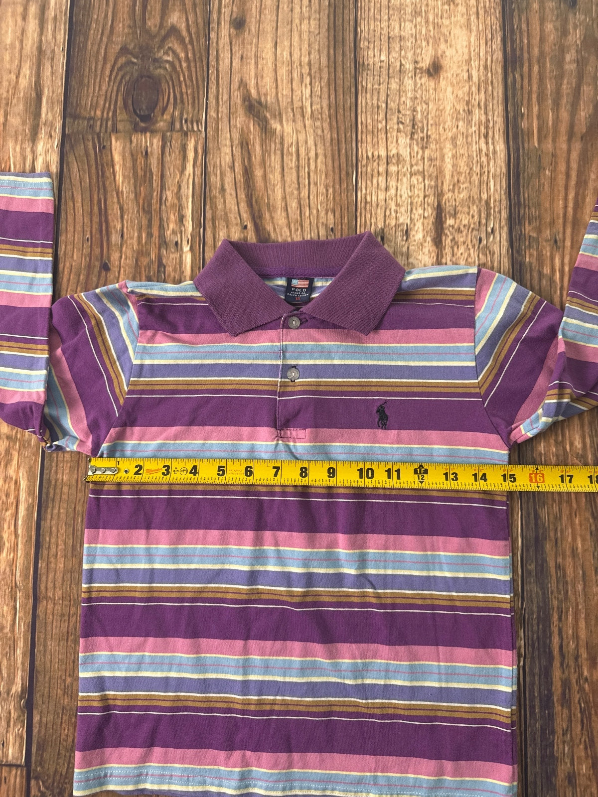 Polo Jeans Co. Ralph Lauren Striped Long Sleeve Polo Shirt