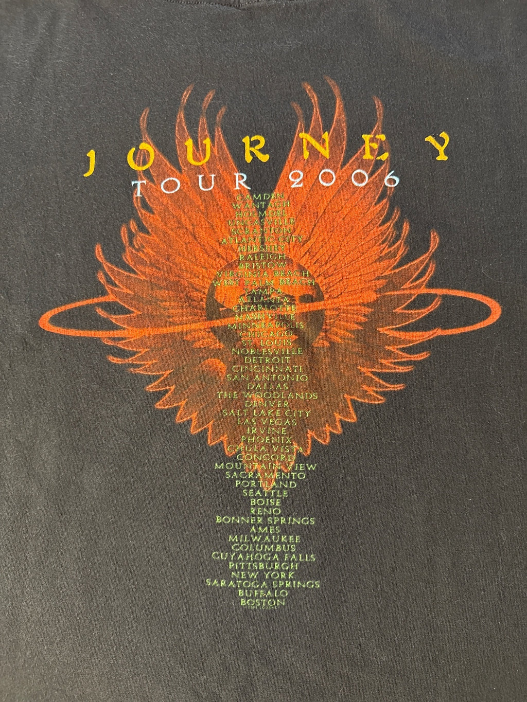 Journey 2006 Tour Double Sided Graphic Band T-Shirt