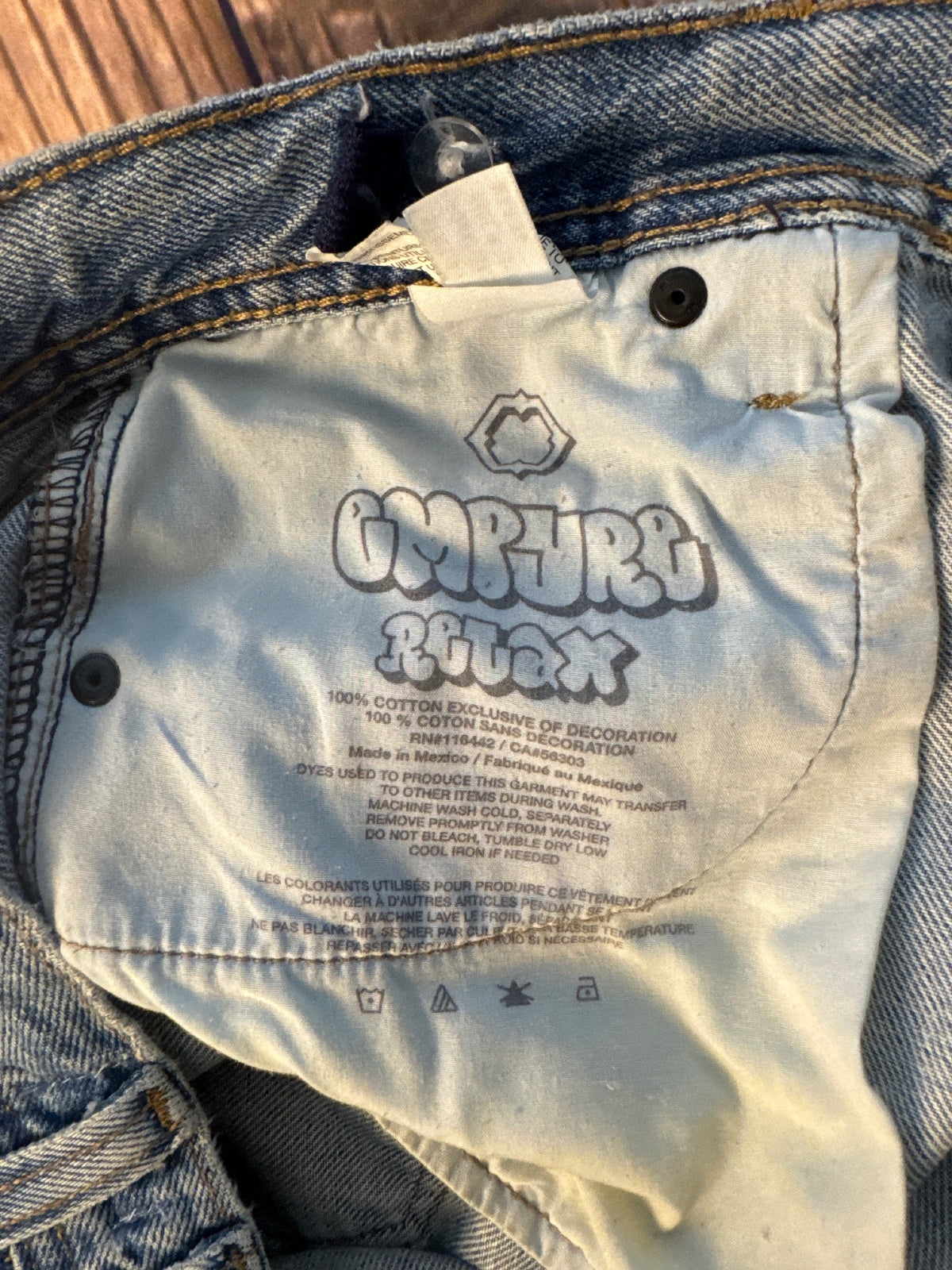 Empyre Embroidered Logo Denim Shorts