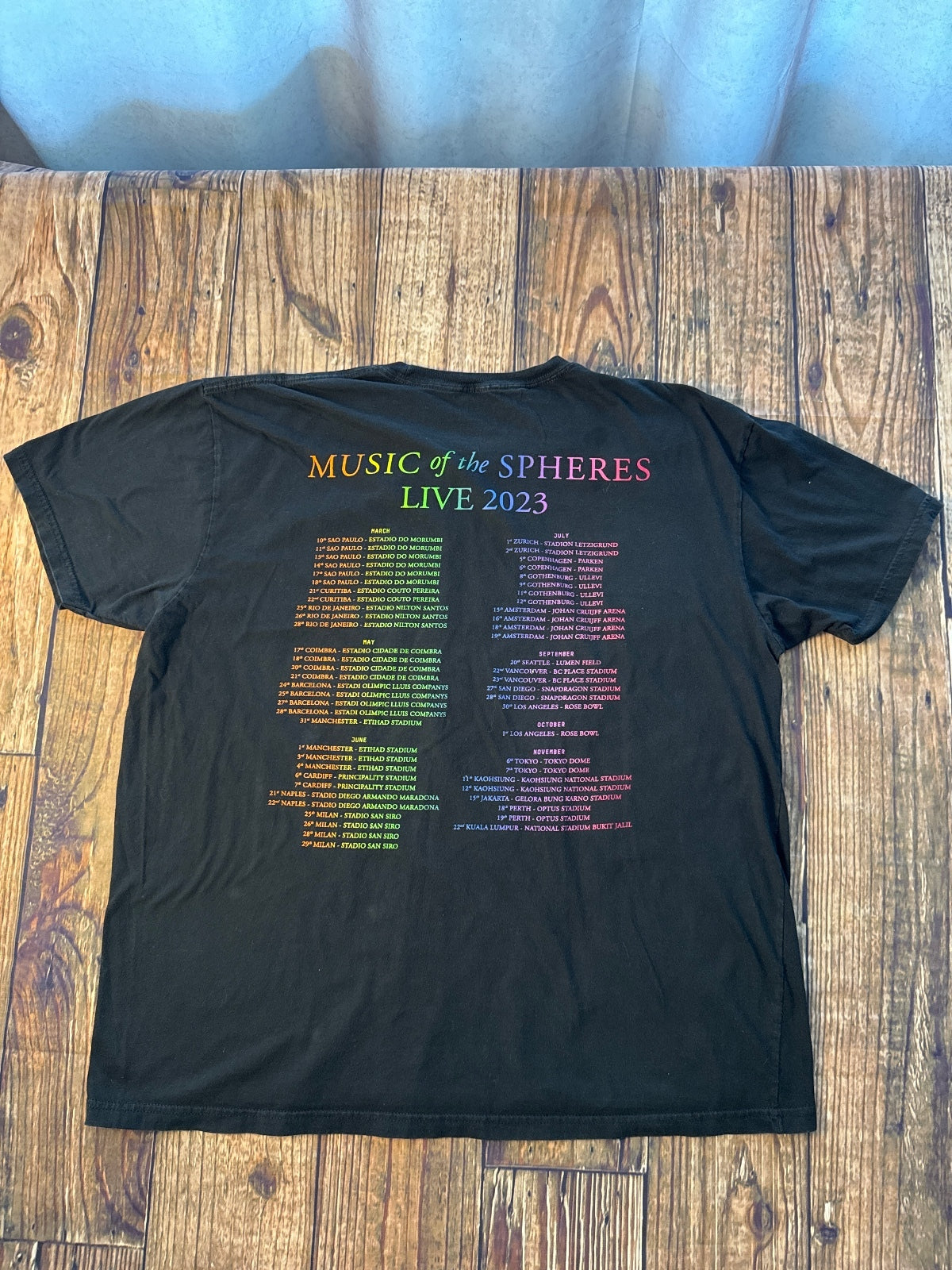 Coldplay Music of the Spheres Live Tour Graphic T-Shirt