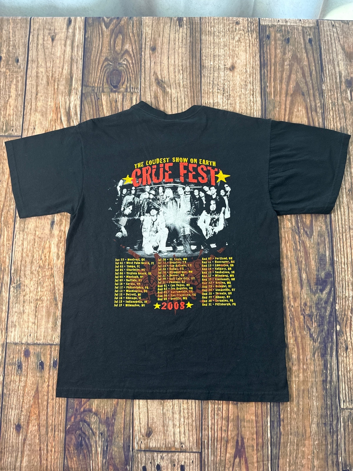 Mötley Crüe Crüe Fest 2008 Concert Tour T-Shirt