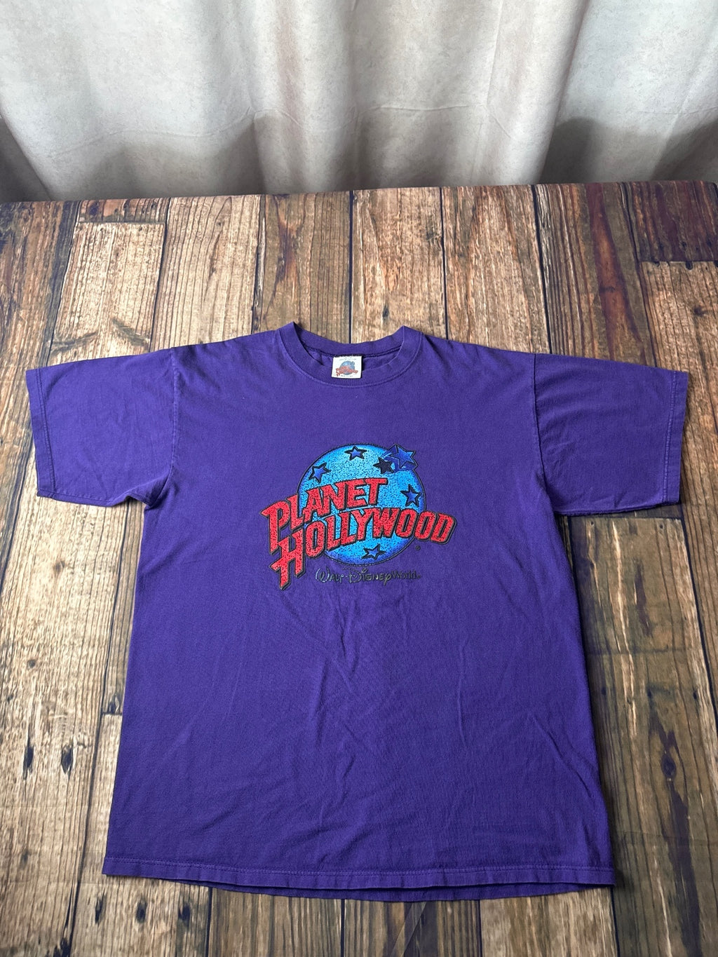 Planet Hollywood Walt Disney World Purple T-Shirt USA Made Large Vintage