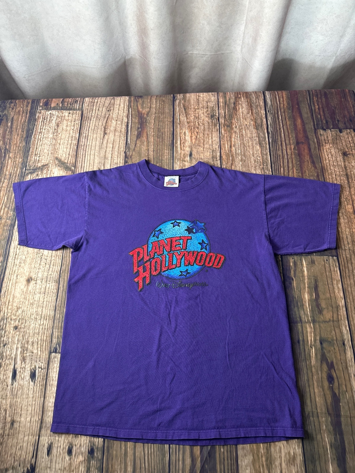 Planet Hollywood Walt Disney World Purple T-Shirt USA Made Large Vintage