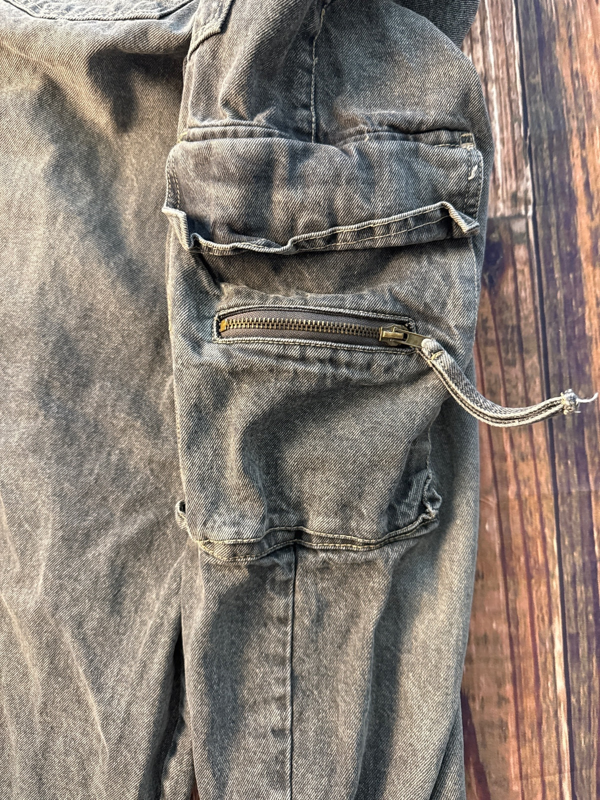 Wide Leg Cargo Jeans Y2K Skater Style