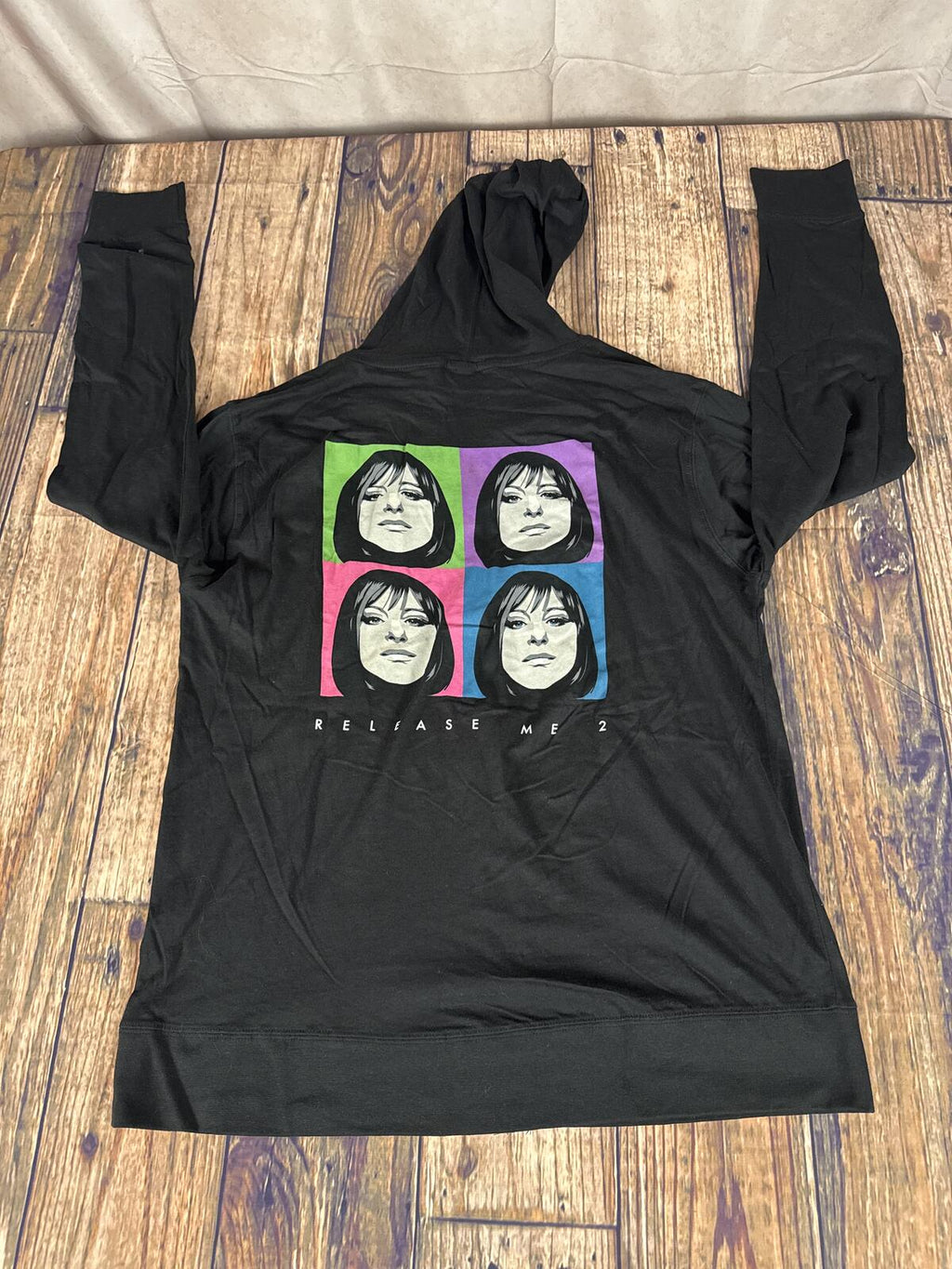 Streisand Release Me 2 Lightweight Zip Hoodie Large Black