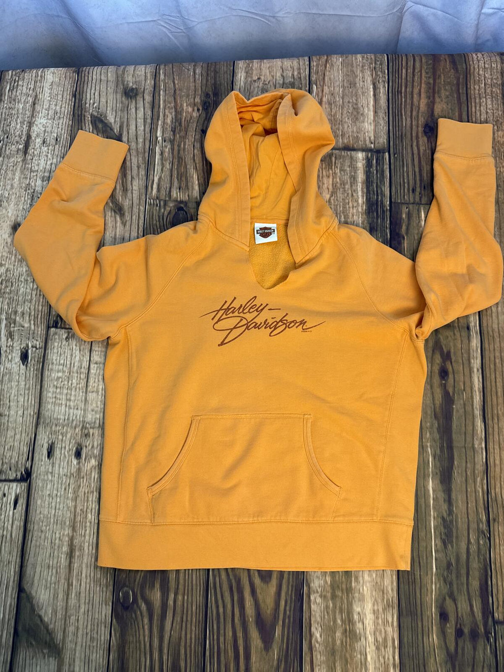 2008 Harley Davidson Womens Orange Hoodie Erie PA Motorcycle Sweatshirt