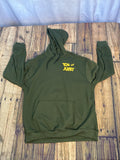 Tom And Jerry Chase Is On Hoodie Mens XL Olive Green Cartoon Pullover
