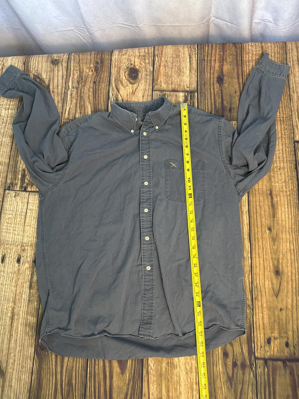 Eddie Bauer Button Down Shirt Mens Large Blue Cotton Long Sleeve