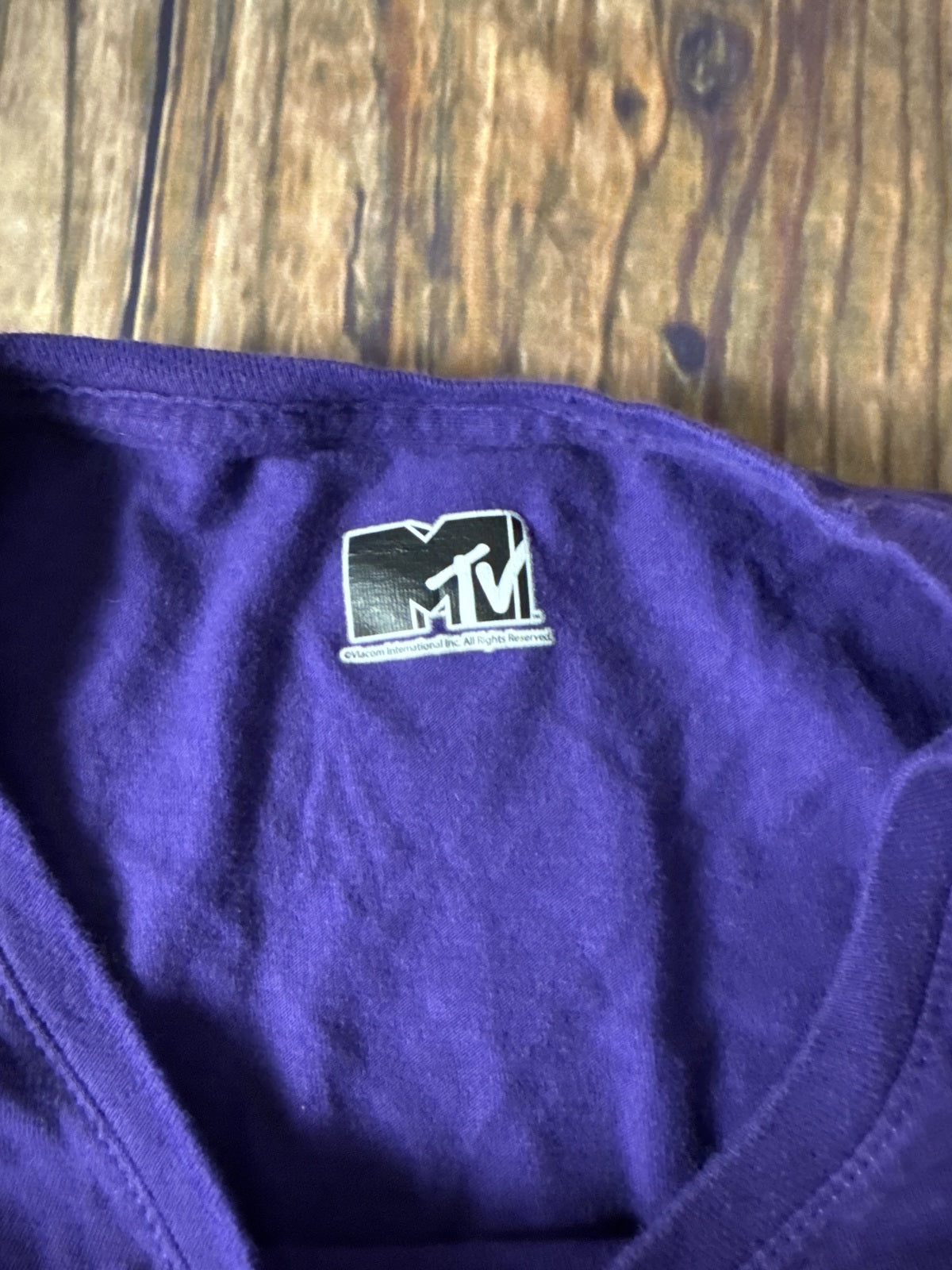 MTV Music Television Graphic T-Shirt Purple Retro Logo Tee