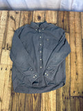 Eddie Bauer Button Down Shirt Mens Large Blue Cotton Long Sleeve