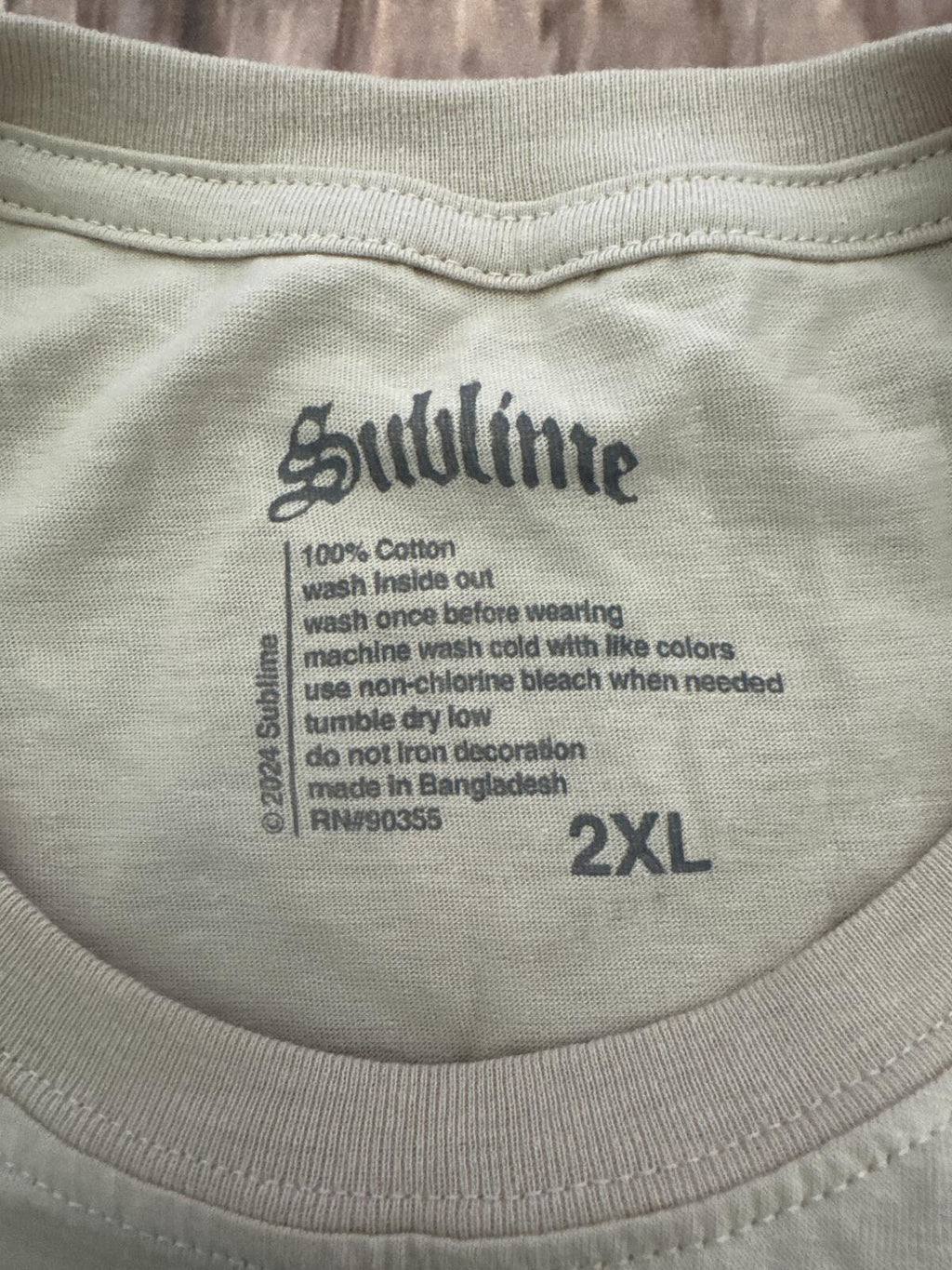 Sublime Sun Logo Graphic T Shirt Mens 2XL Tan Band Tee
