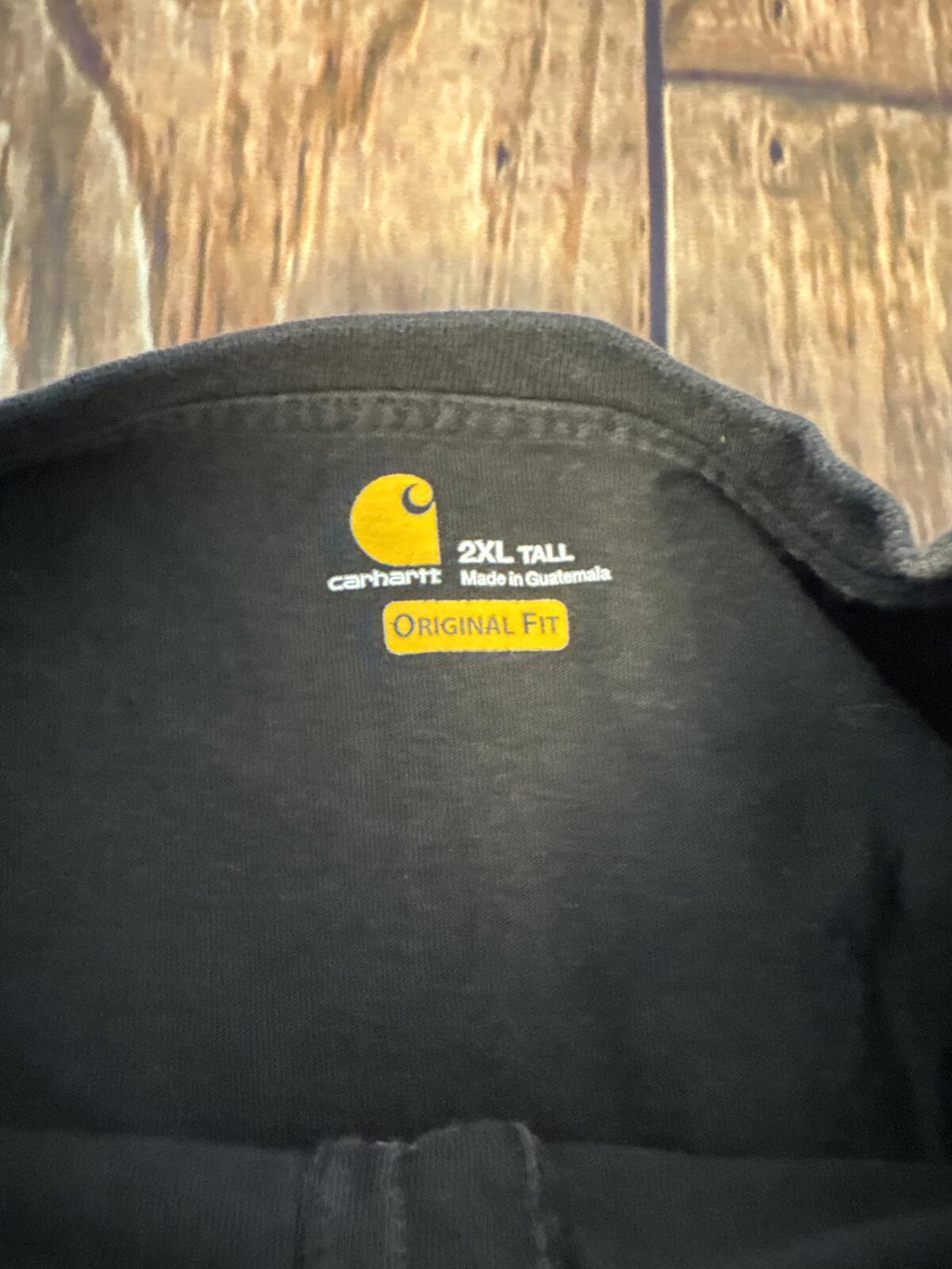 Carhartt Original Fit Pocket Henley Shirt Mens 2XL Tall Black Long Sleeve