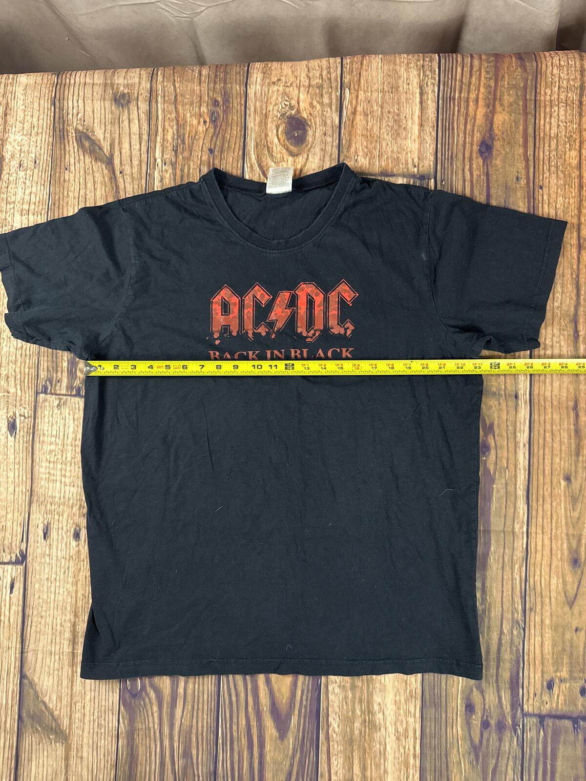 AC DC Back In Black Graphic T Shirt Black Rockware Band Tee