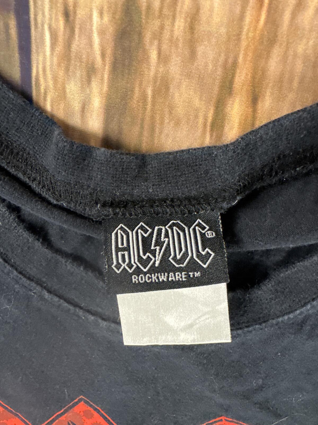 AC DC Back In Black Graphic T Shirt Black Rockware Band Tee
