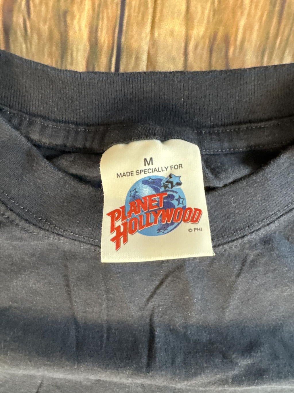 Planet Hollywood Paris Graphic T Shirt Navy Blue Size M Short Sleeve Crew Neck