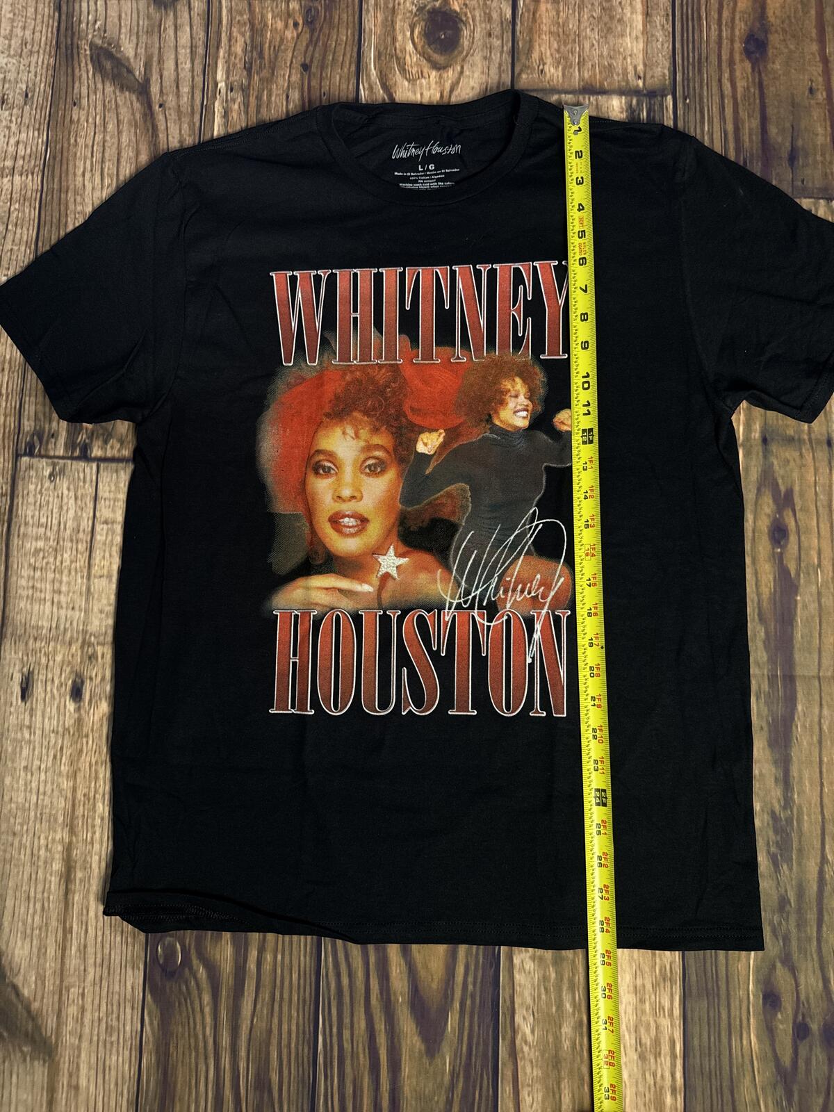 Whitney Houston Graphic T Shirt Large Black Official Licensed Music Tee