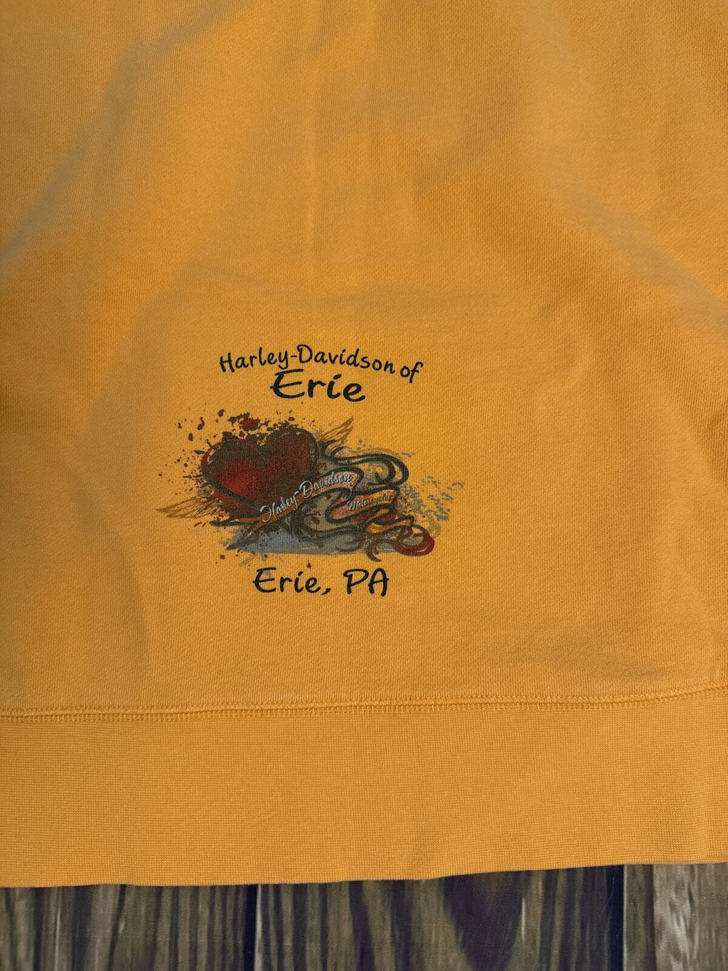 2008 Harley Davidson Womens Orange Hoodie Erie PA Motorcycle Sweatshirt