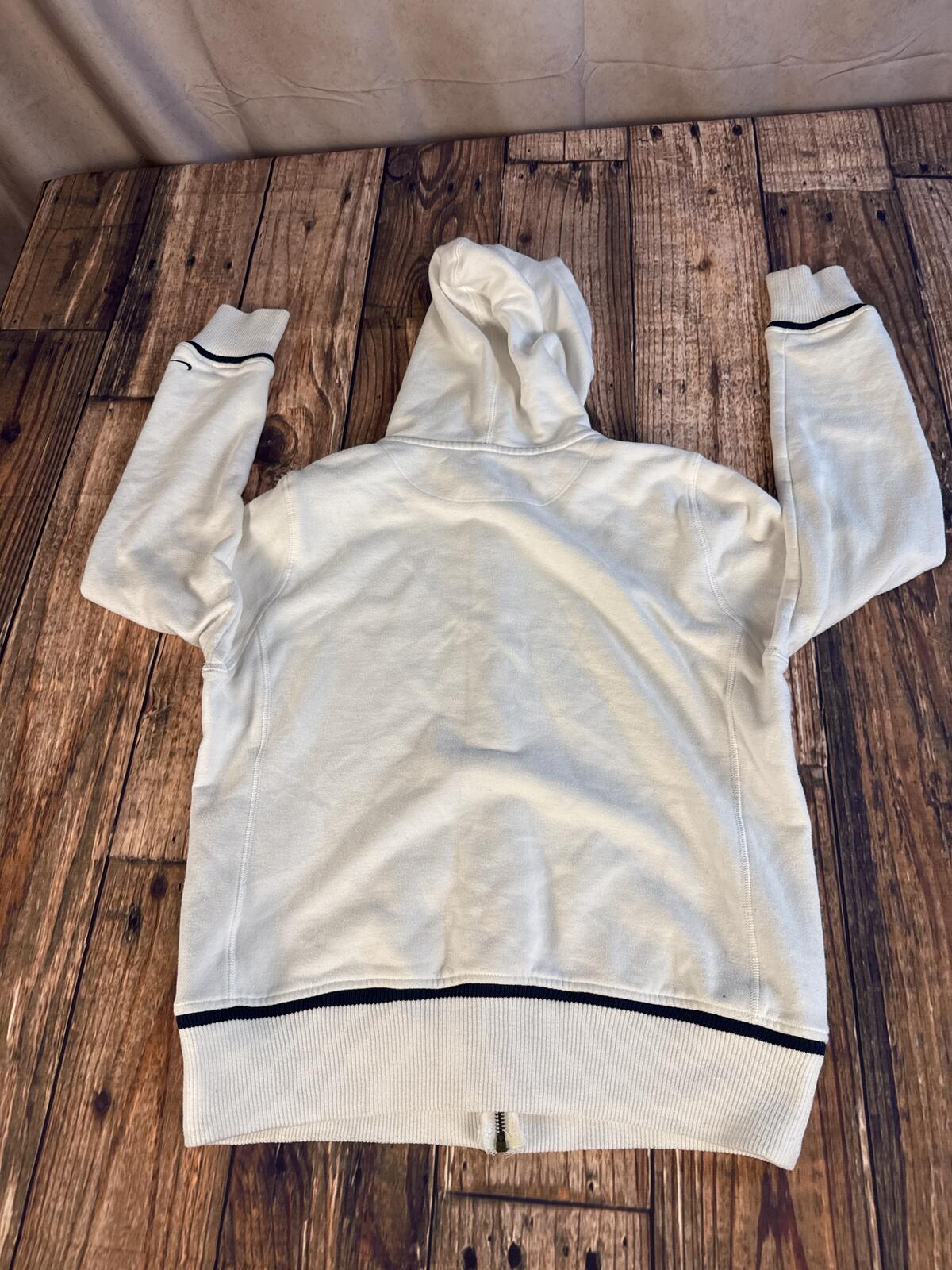 Nike Team New York Yankees Full Zip Hoodie Cream Large MLB