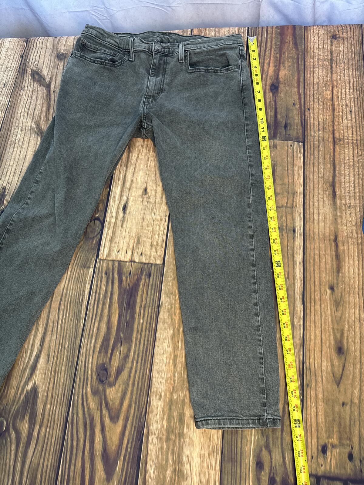 Levis 502 Jeans Mens 34x30 Faded Black Denim Tapered Fit Pants