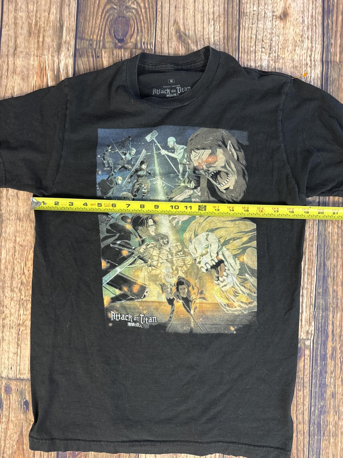 Attack on Titan Anime Graphic T Shirt Black Short Sleeve